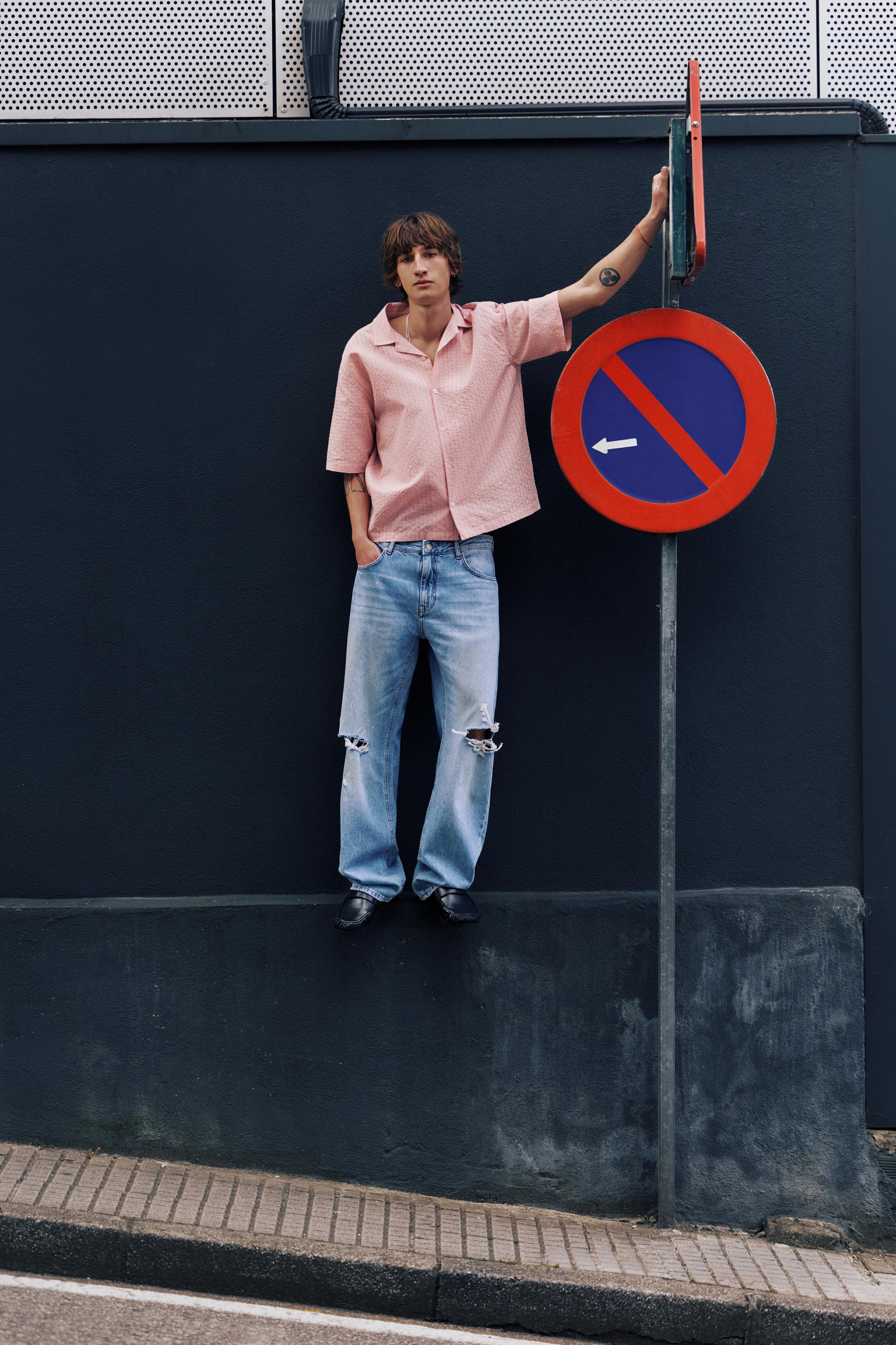 Short sleeve check shirt — Pink