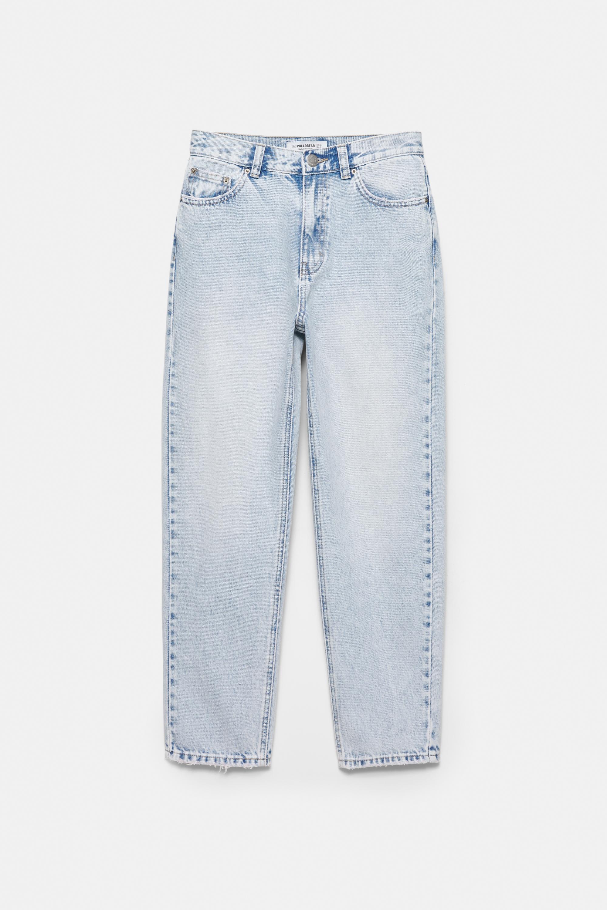High-waist mom jeans — Pale sky blue
