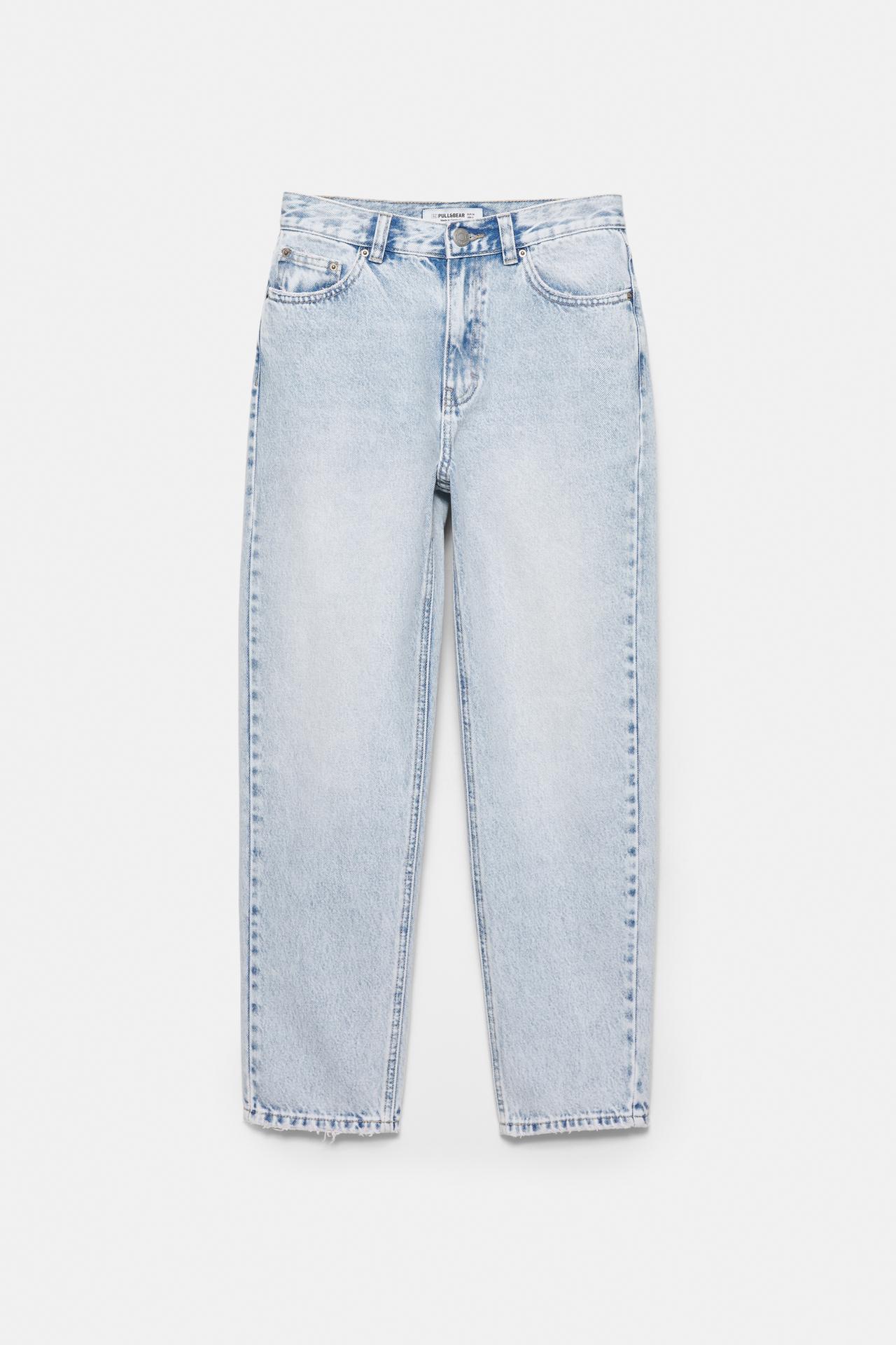 High-waist mom fit jeans — Pale sky blue