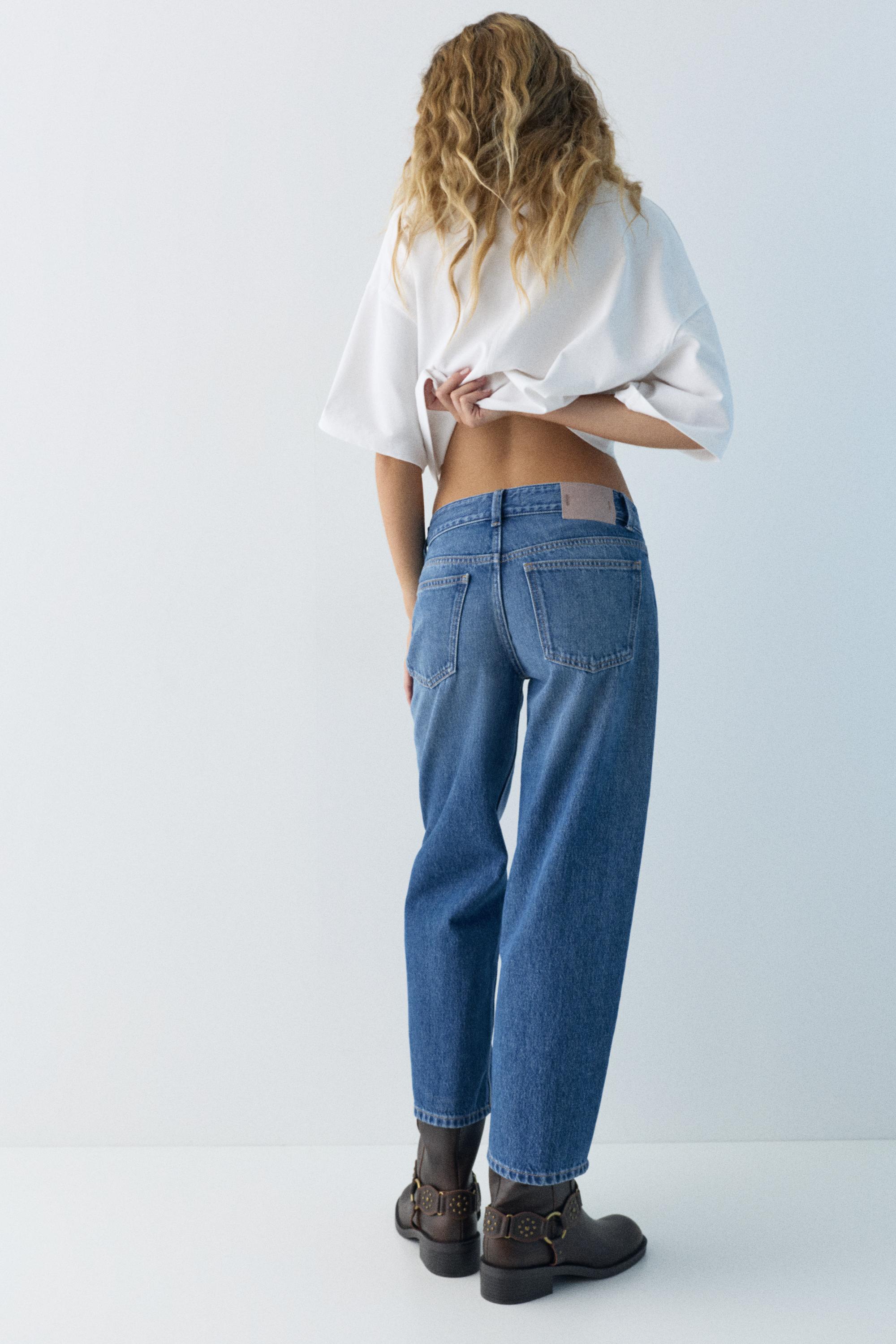 Düşük bel culotte pantolon jean - Görsel 8