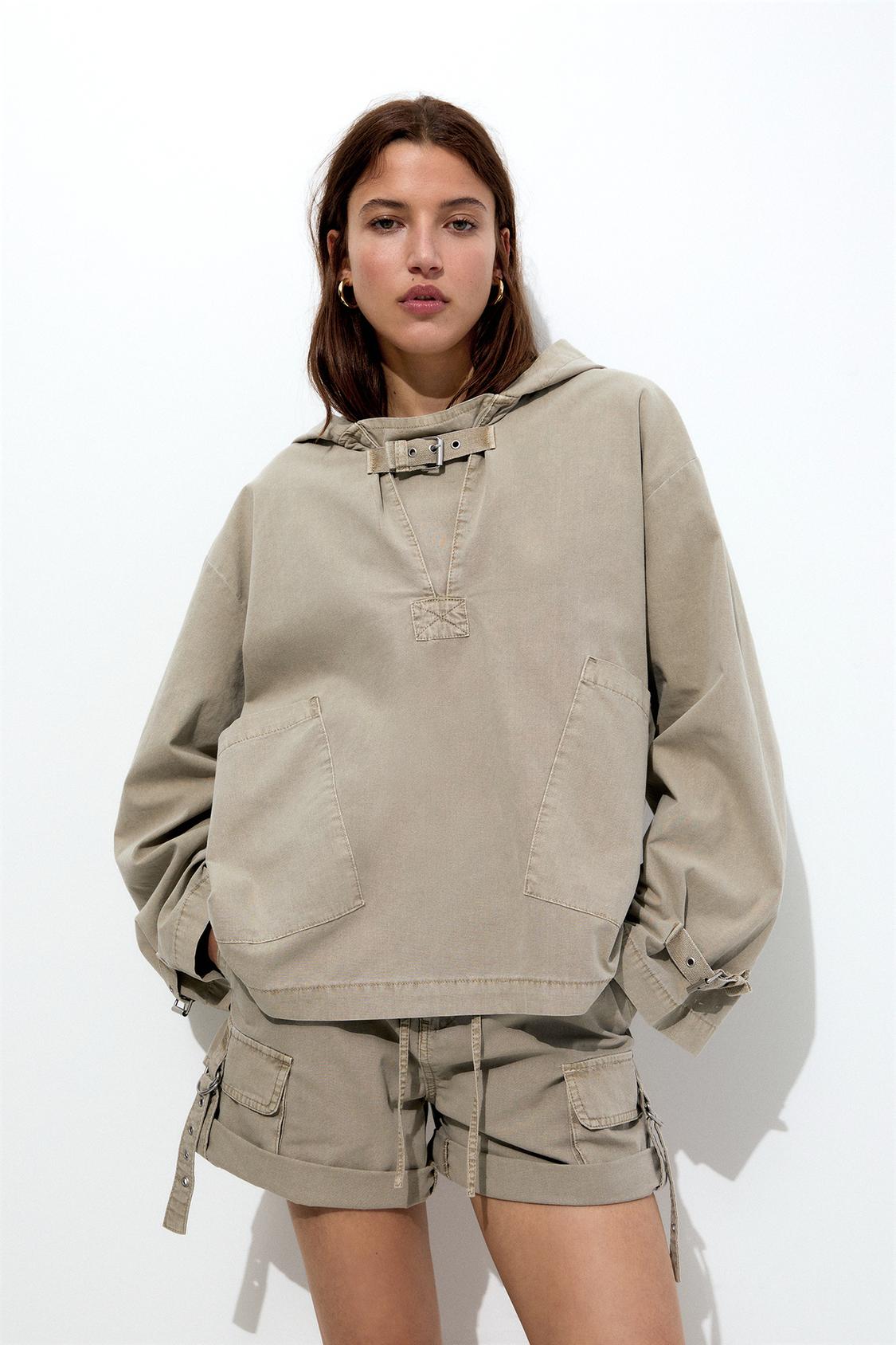 Hooded pouch pocket jacket - pull&bear 