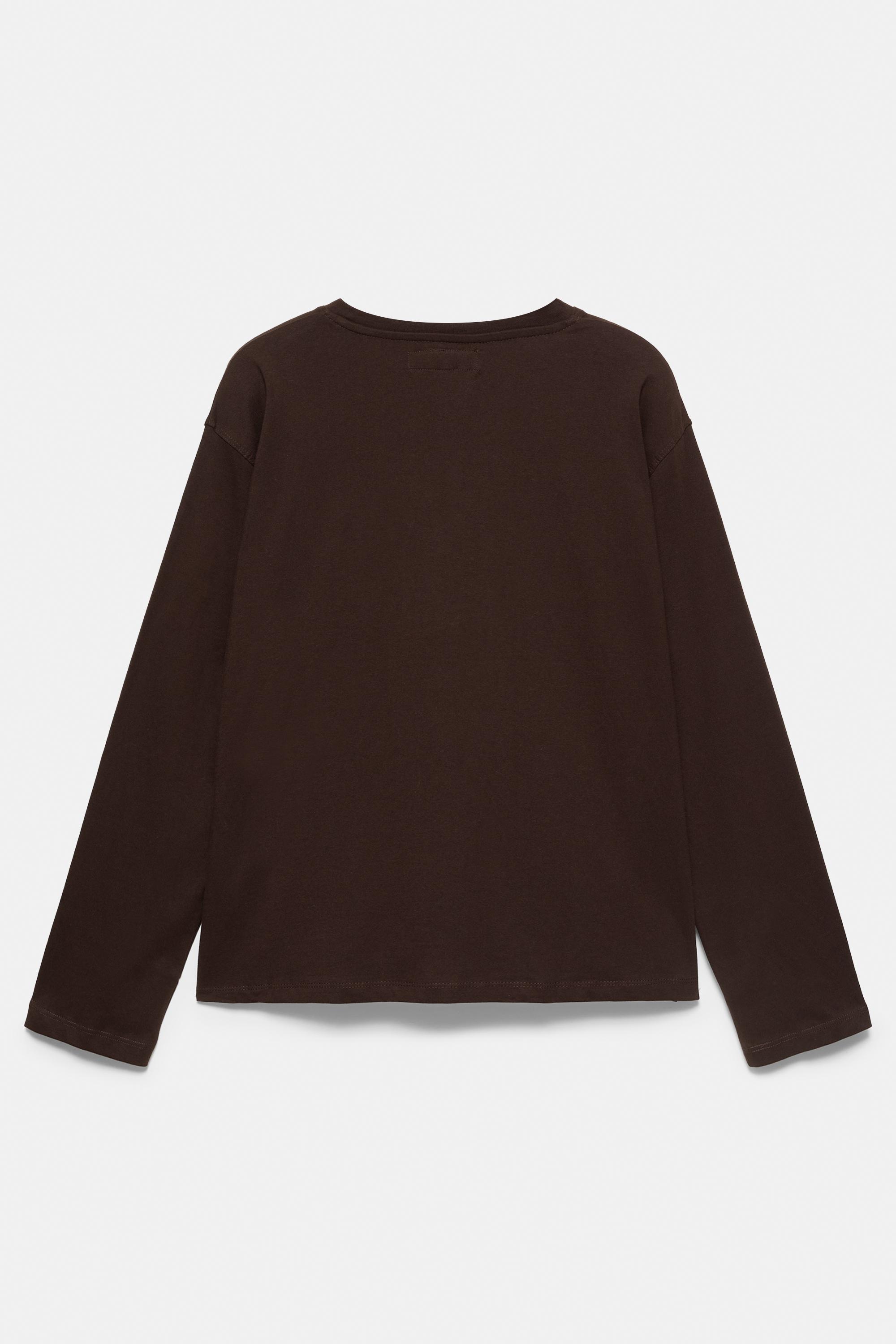 Pull&Bear Oversize uzun kollu tişört görsel 3