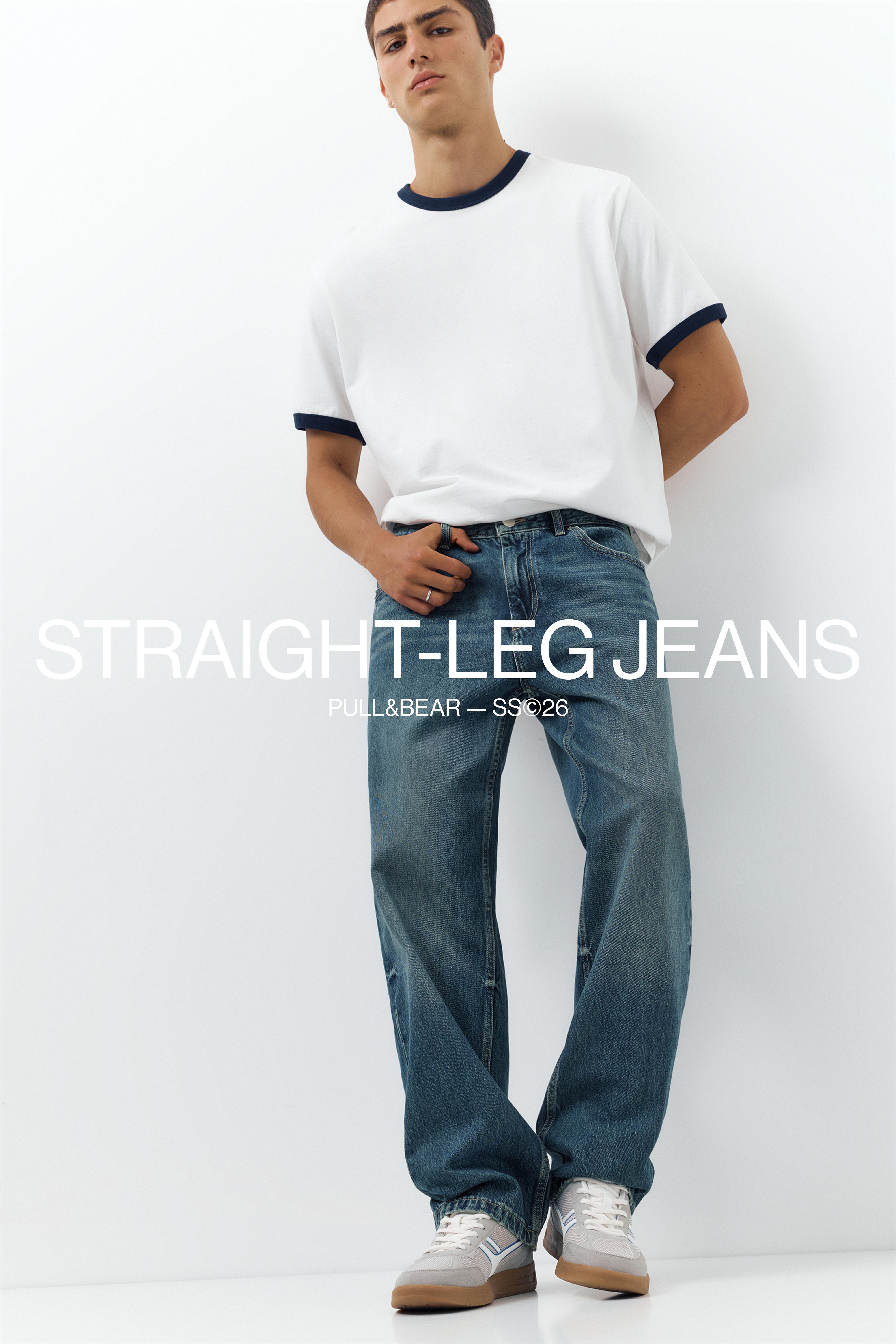 Straight-leg jeans — Dark blue