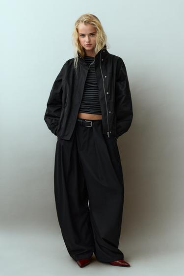 Gathered waist jacket — Black 4