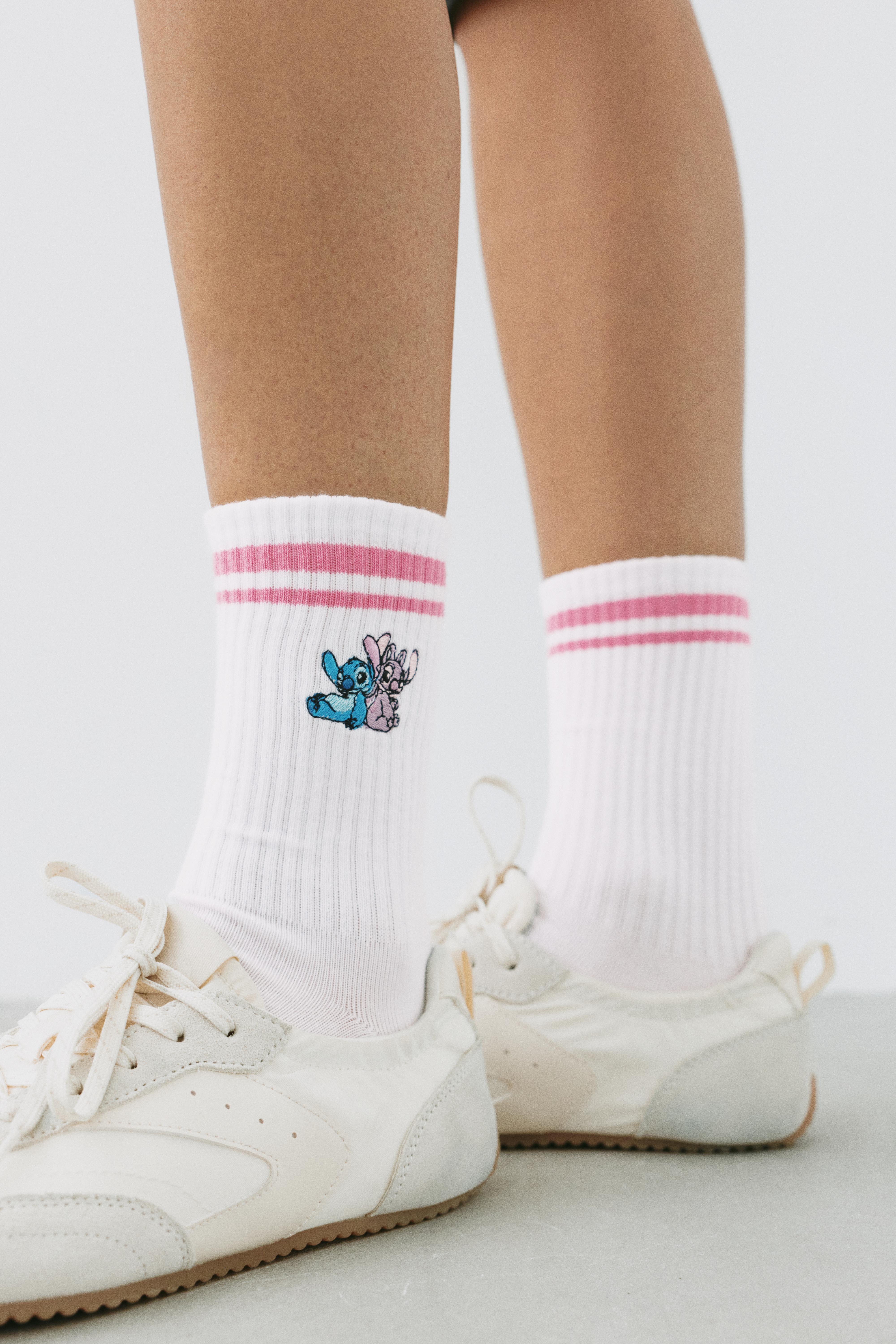Stitch socks — Pink