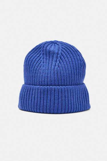Chunky knit beanie — Deep blue 5
