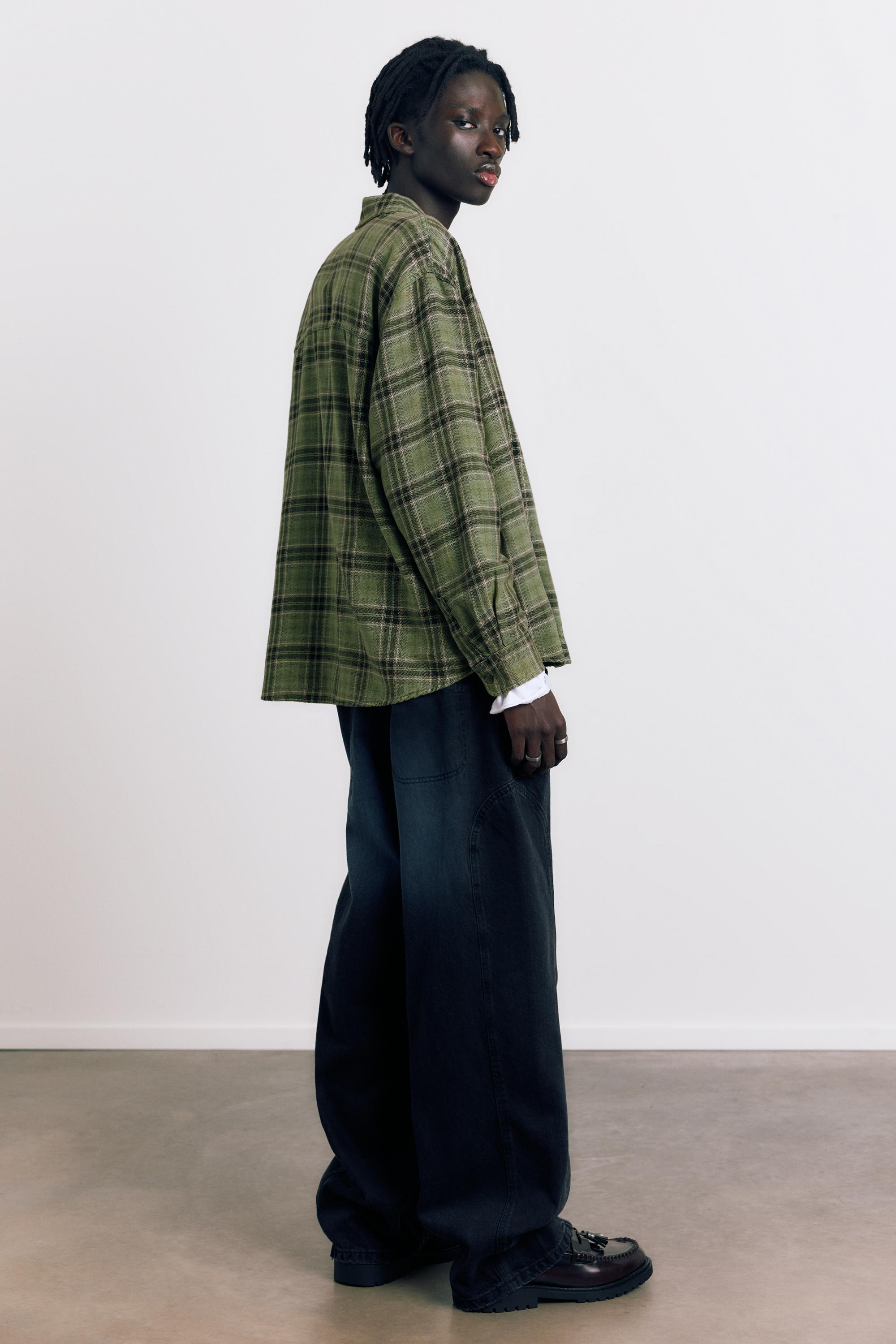 Uzun kollu kareli gömlek - Görsel 18