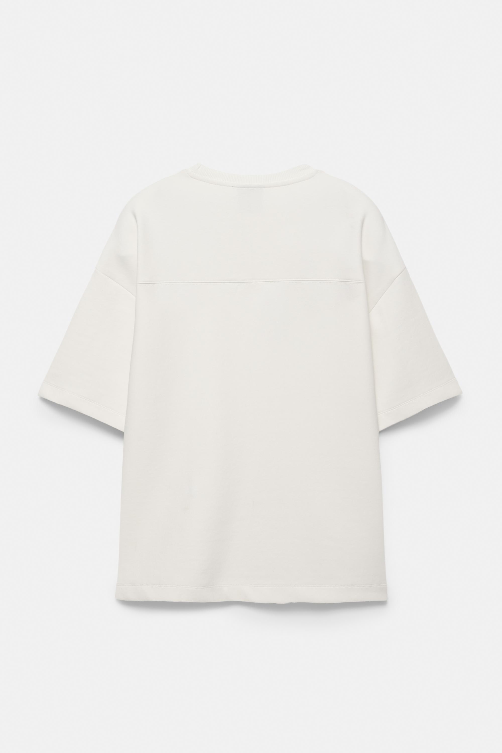 Kısa kollu interlok sweatshirt