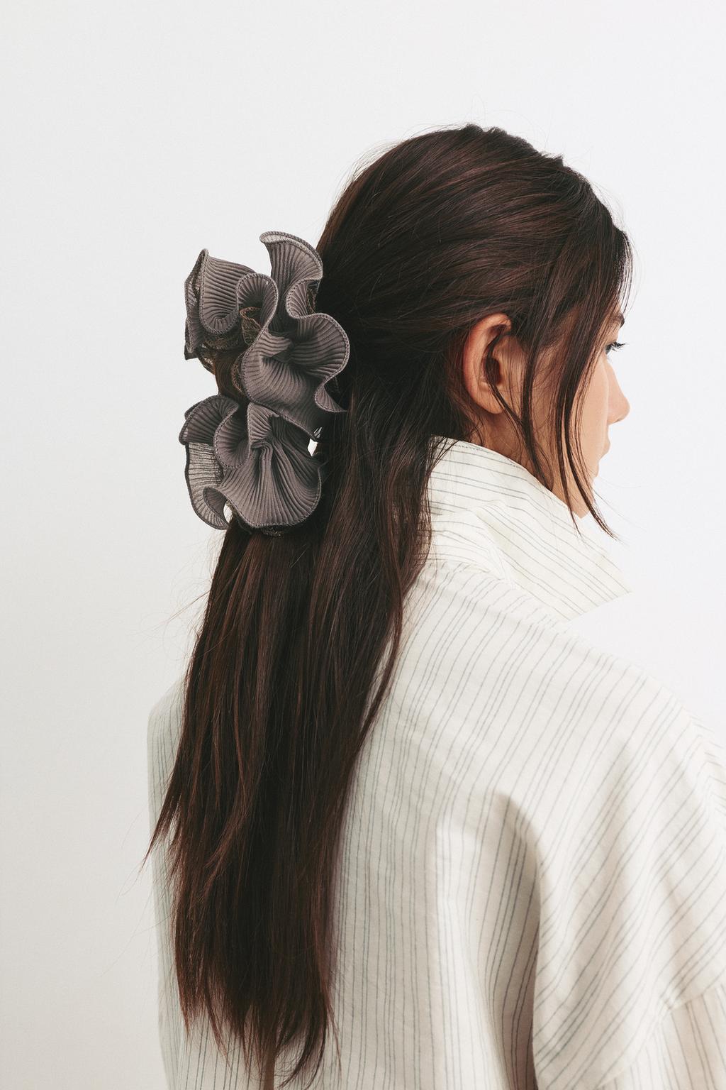 PULL&amp;BEAR Elastico Per Capelli Plissettato - Scrunchie In Poliestere Riciclato
