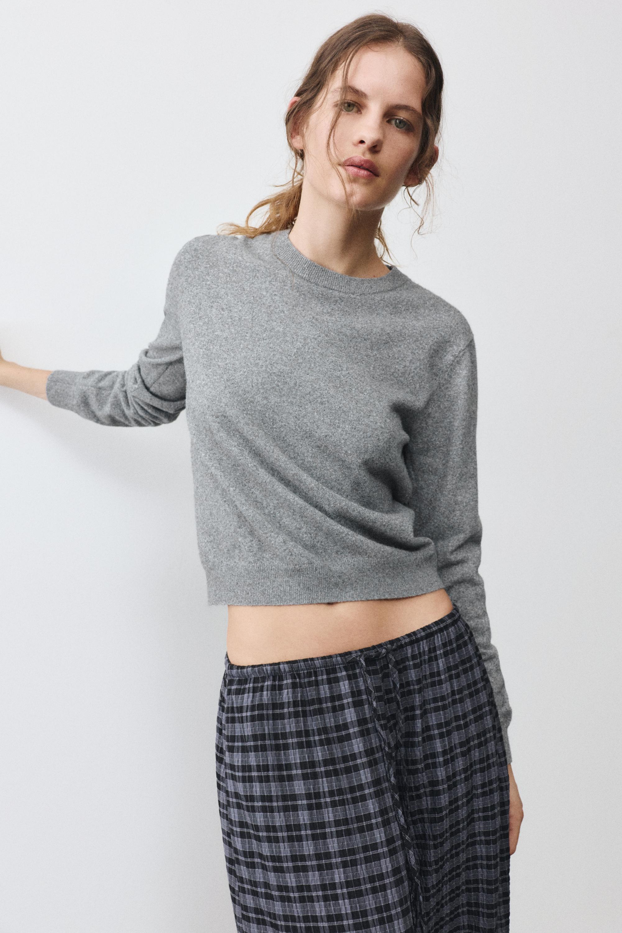 Soft knit jumper — Grey marl