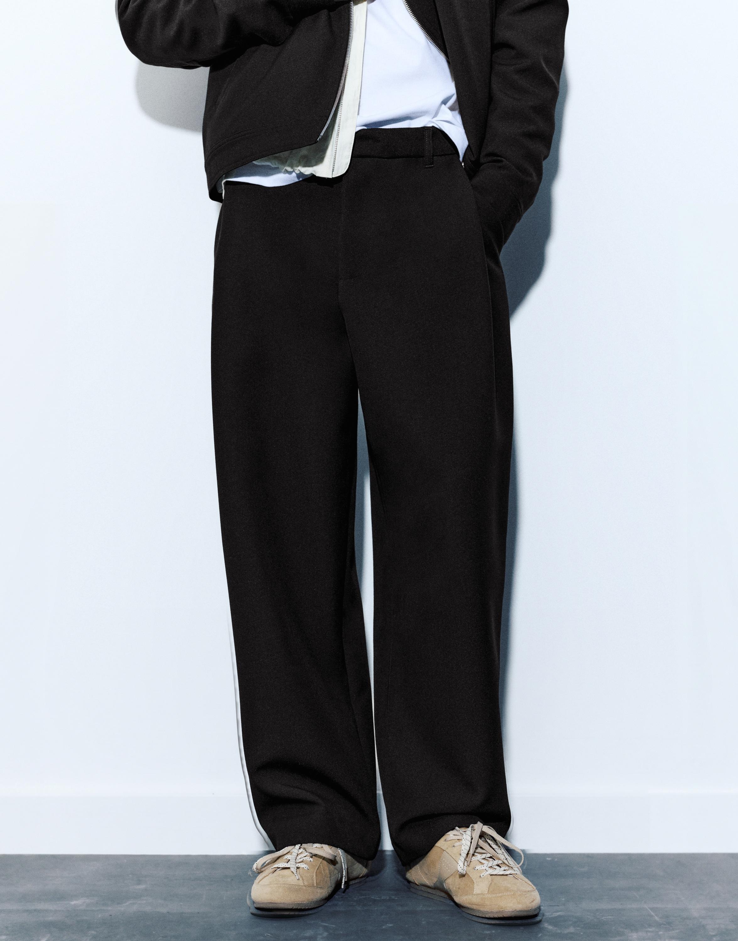 Pull&Bear Düz kesim tailored fit pantolon görsel 7