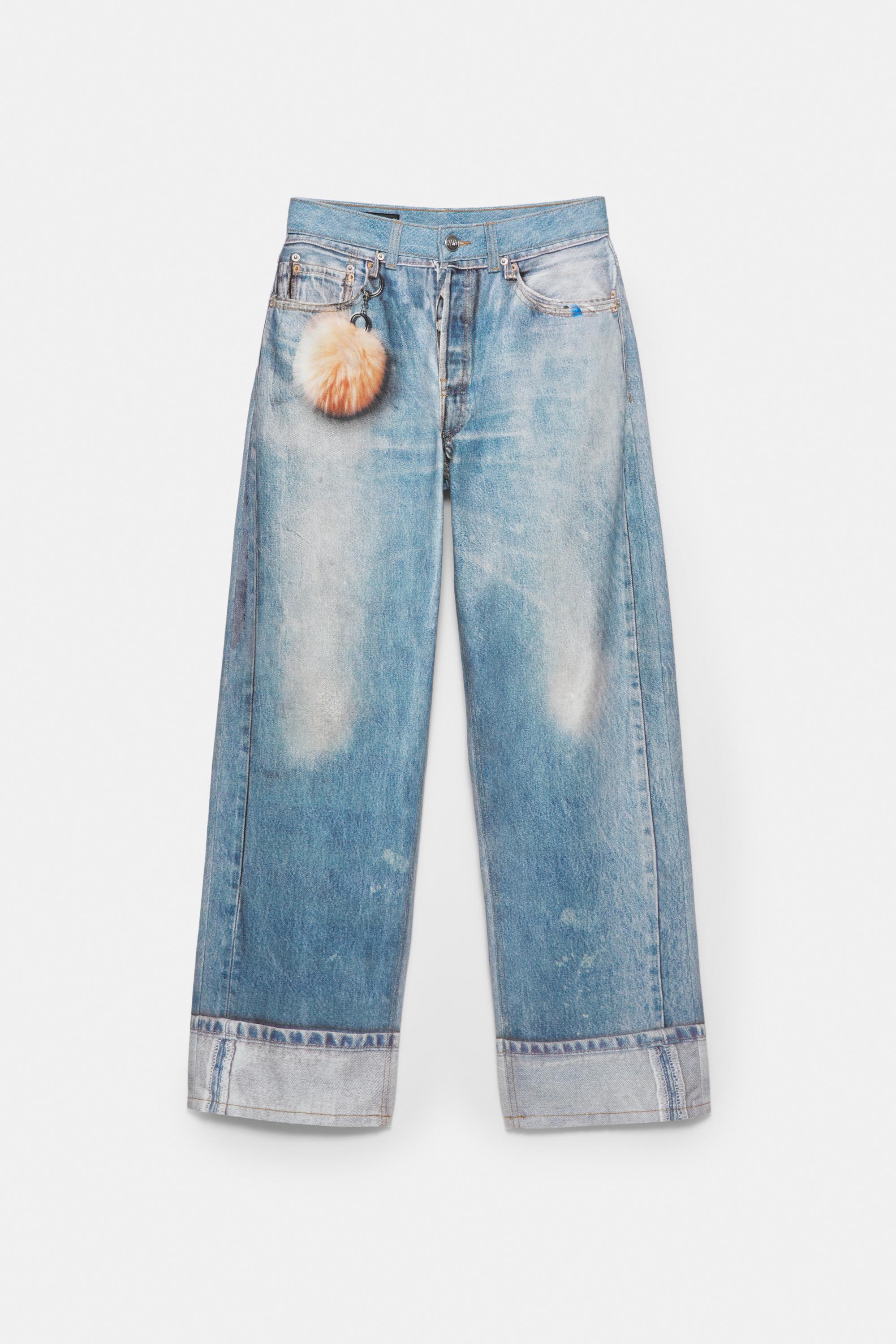 Baggy print jeans — Blue