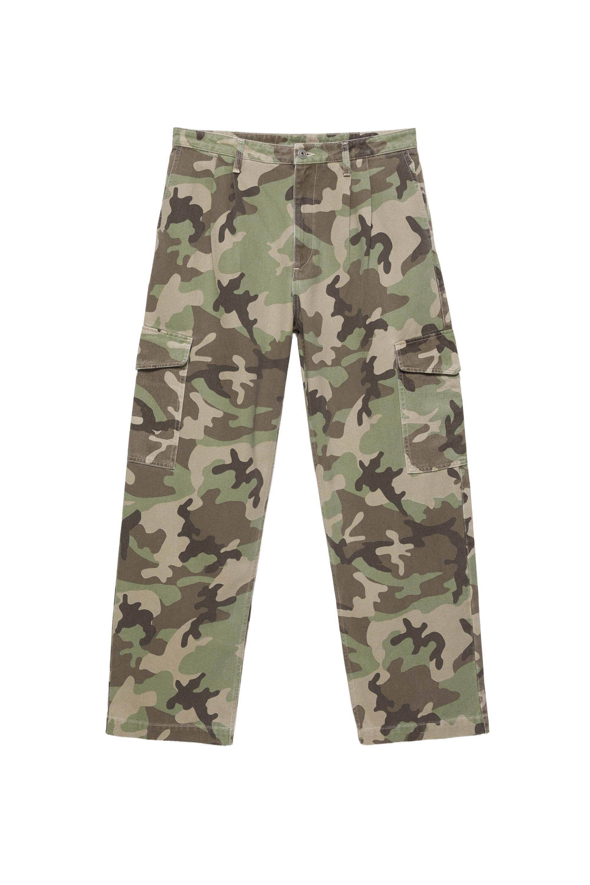 Pull&Bear Desenli kargo pantolon görsel 2