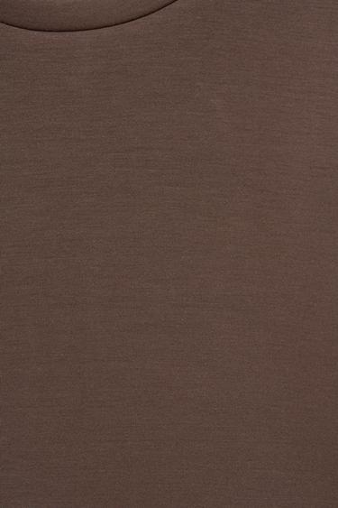 Soft-touch boxy T-shirt — Brown 5