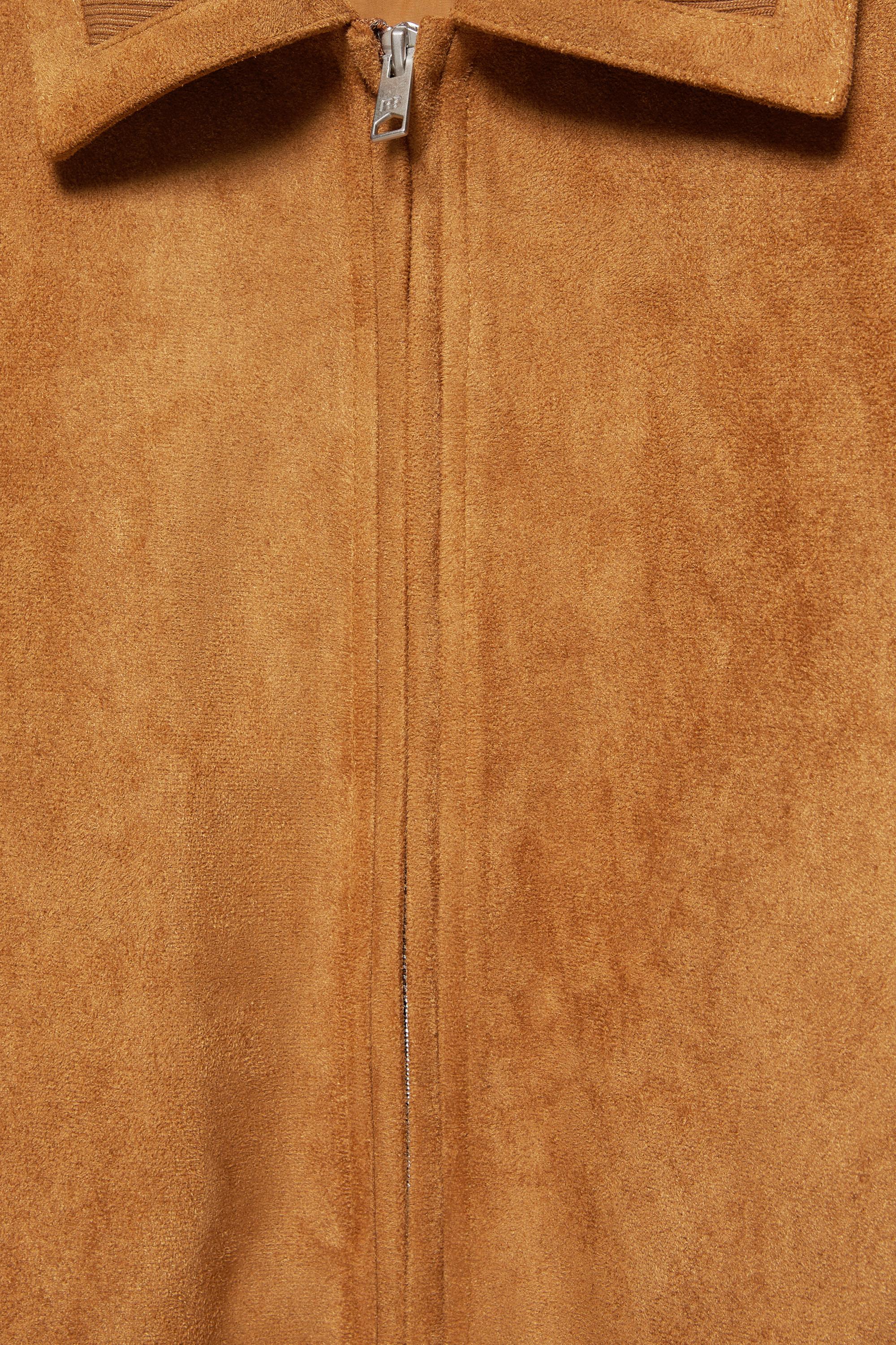 Faux suede jacket — Caramel