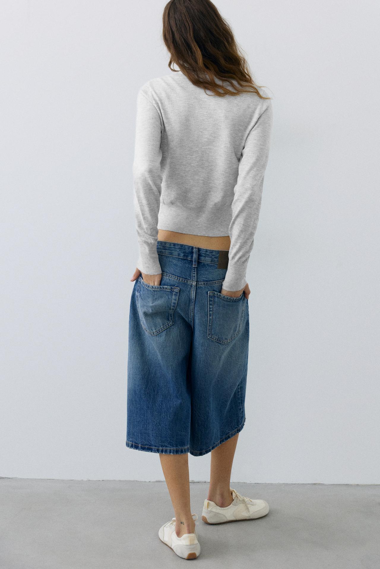 High-neck cardigan — Grey marl