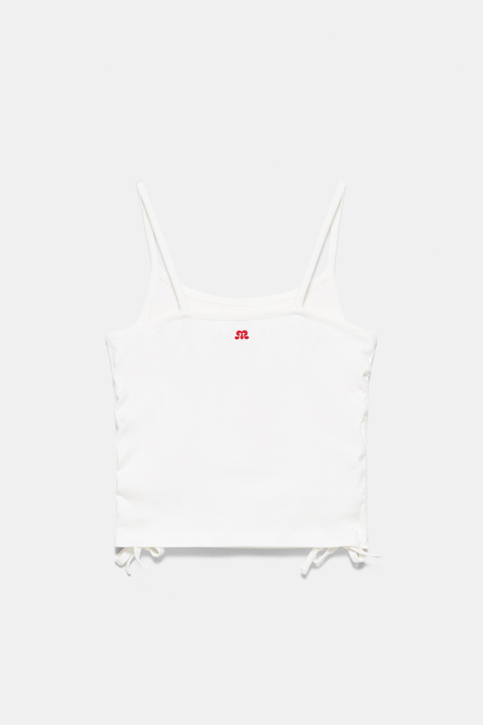 Yanları büzgülü askılı top - Görsel 5