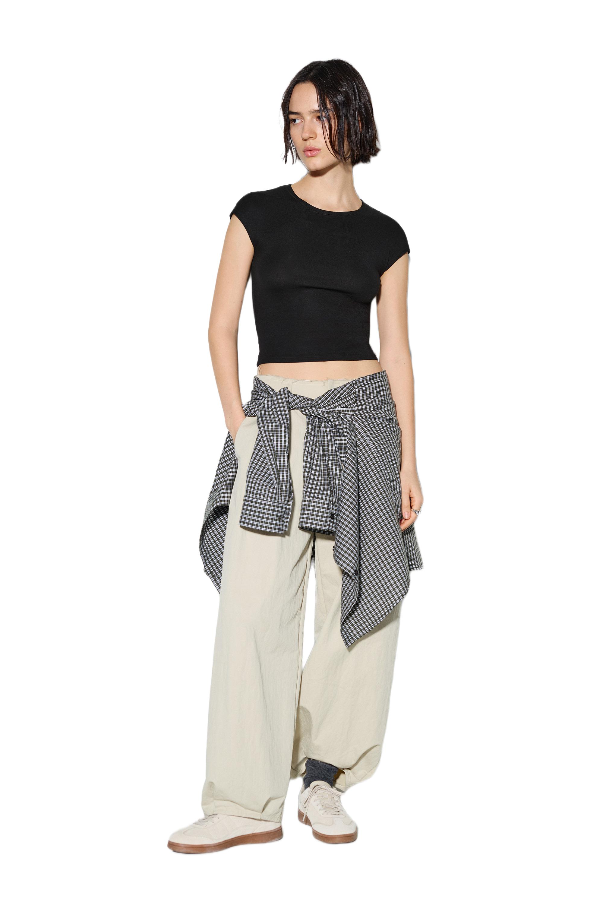 Dar Kesim Kısa Kollu Tişört - Görsel 59