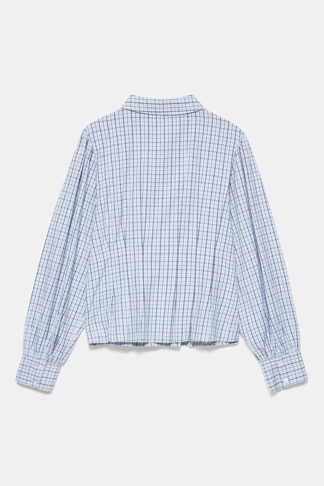 Plaid fitted shirt — Grey/Blue