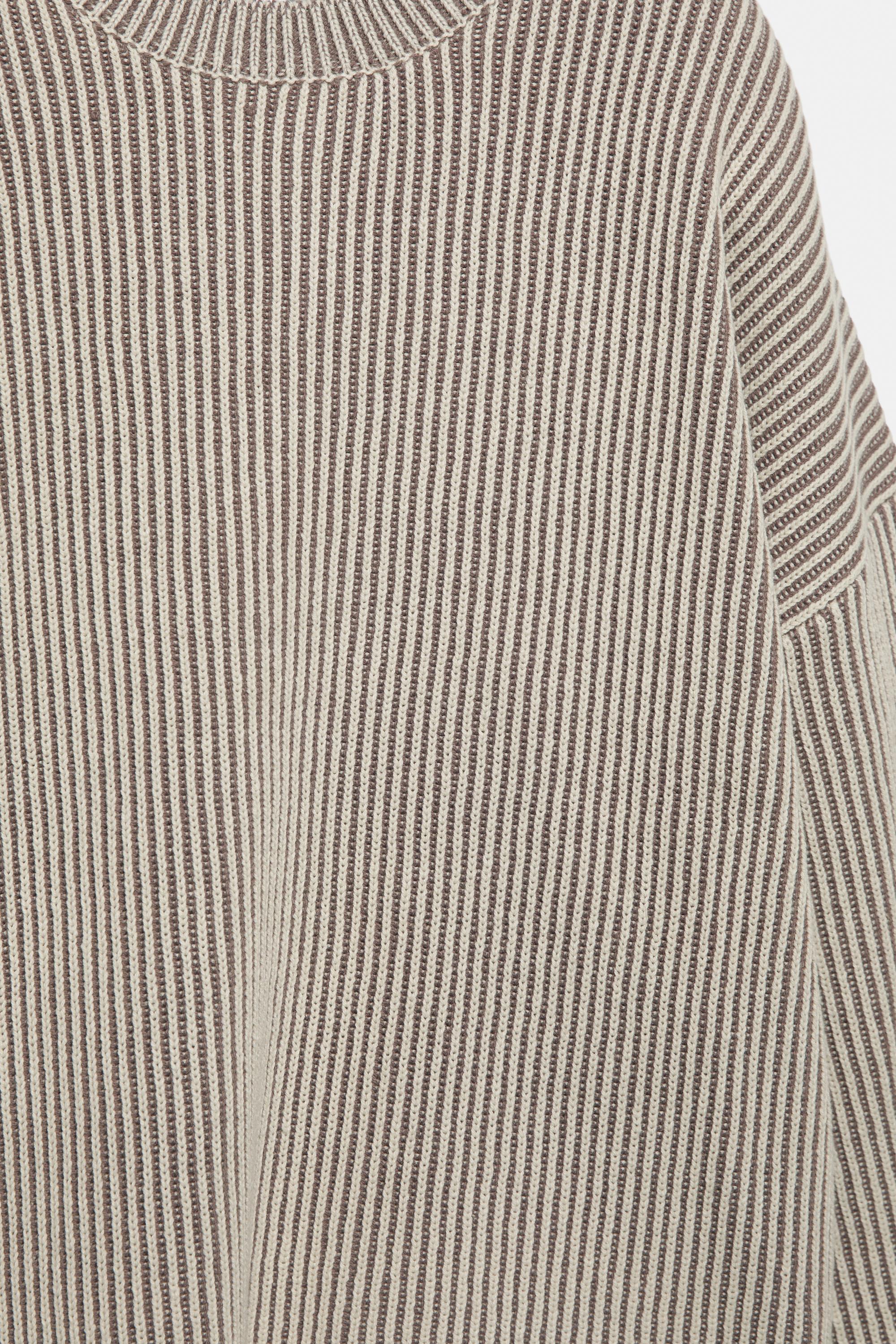 Kontrast iplikli fitilli kazak - Görsel 9