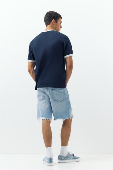 Straight-leg denim Bermuda shorts — Pale indigo 2