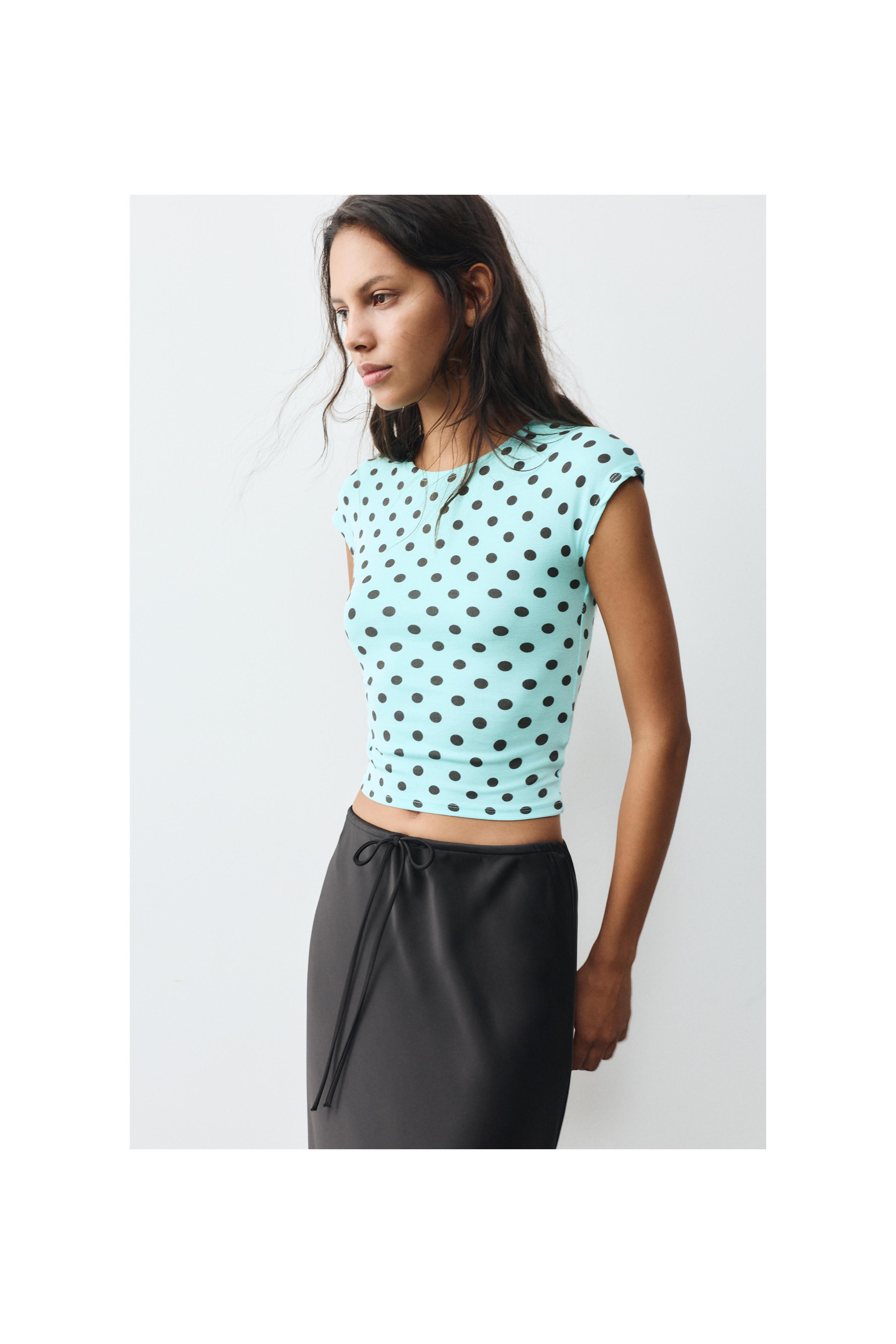 Fitted short sleeve T-shirt — Pale turquoise