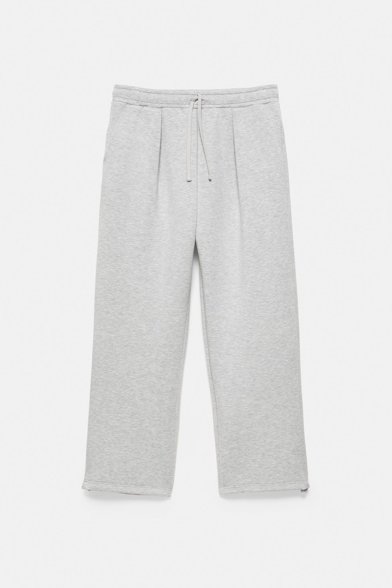 Interlock jogging pants — Grey marl