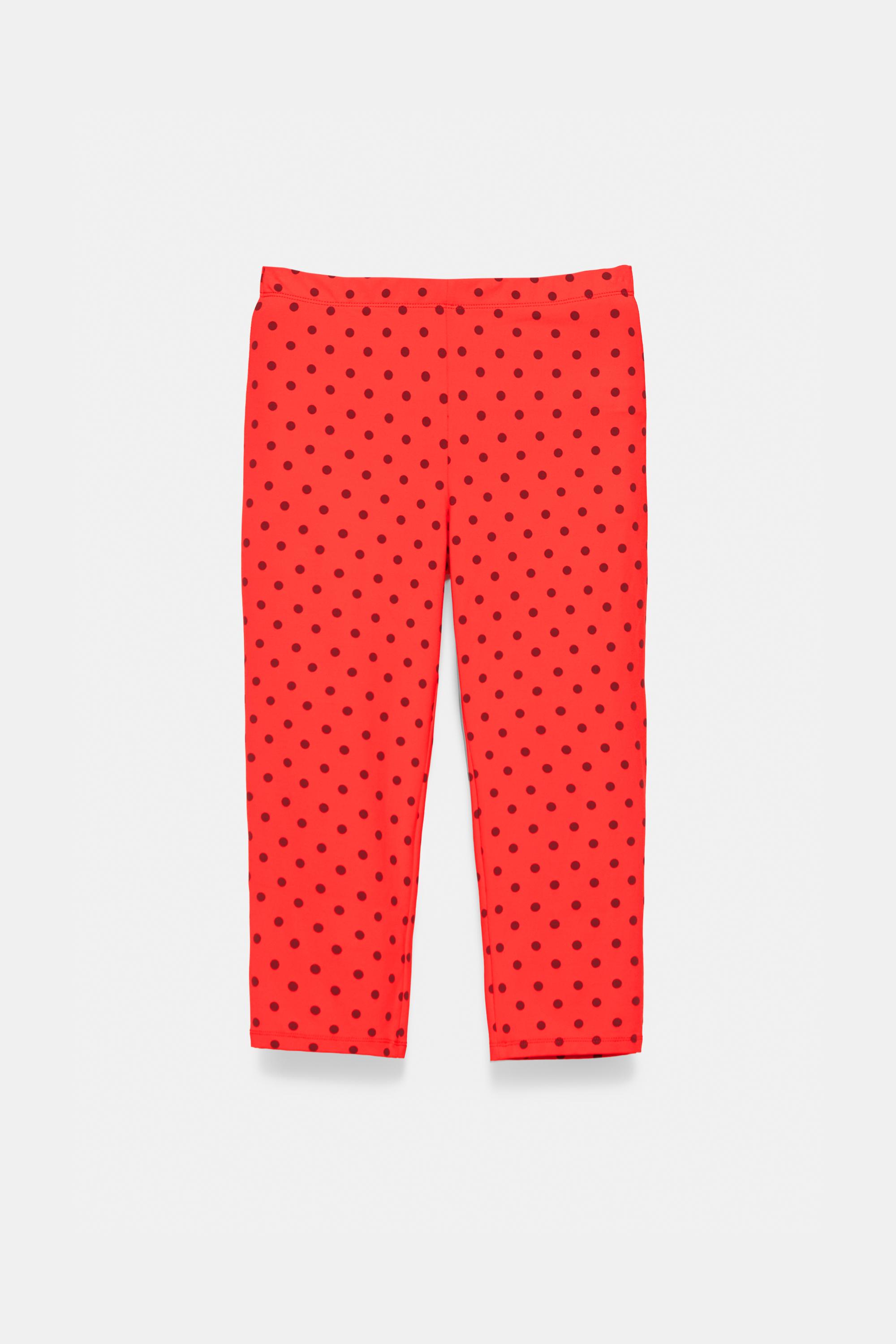 Polka dot capris — Red