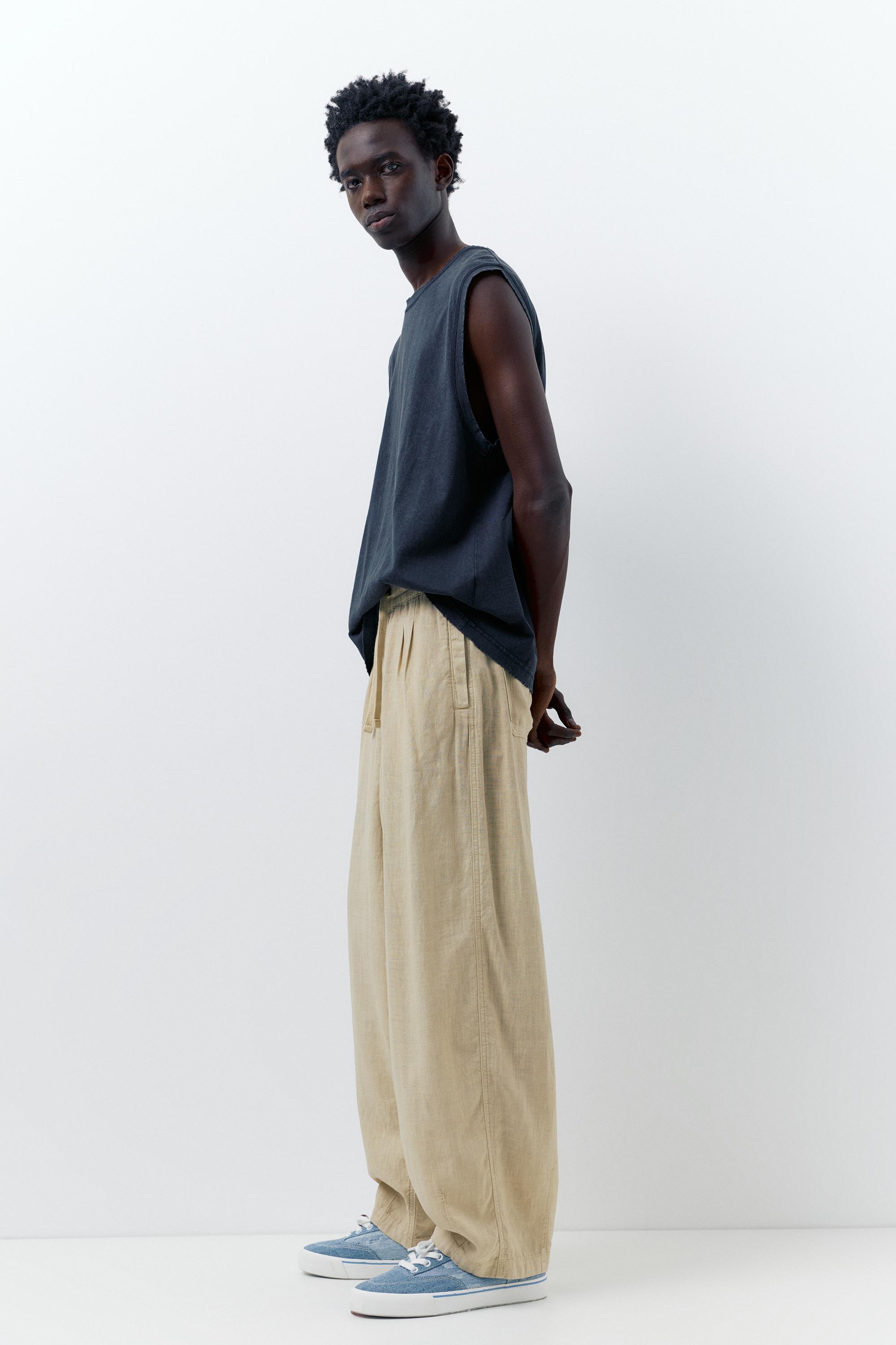 Ketenli jogger pantolon - Görsel 5