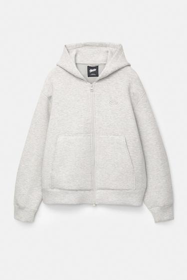 Neoprene-effect hoodie — Grey 6