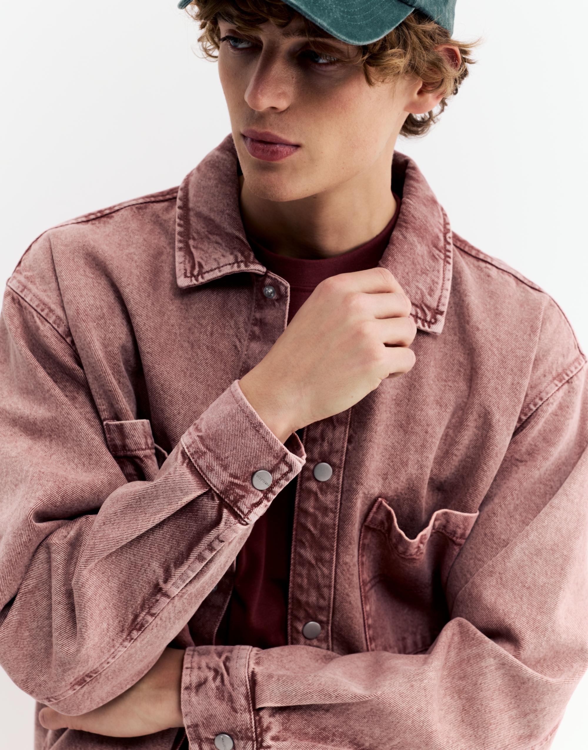 Soluk görünümlü jean gömlek - Görsel 25