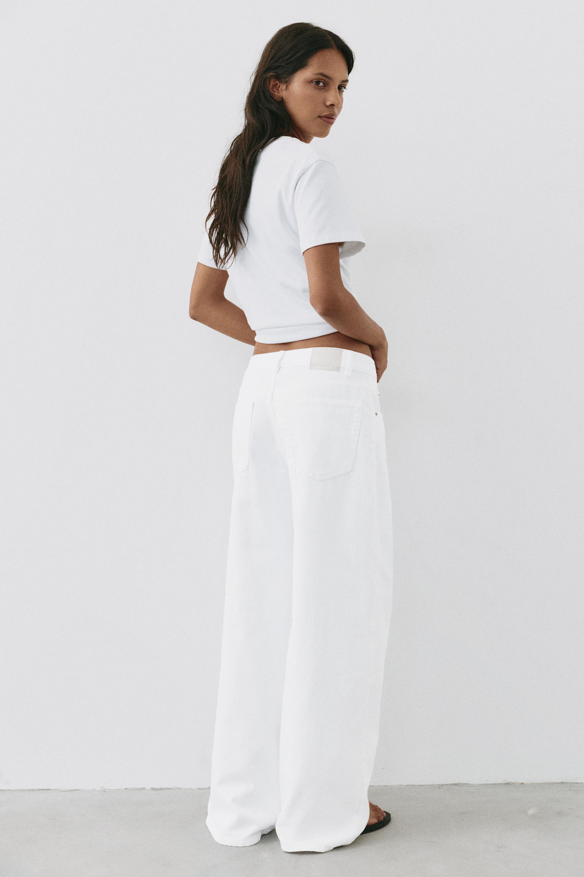 Oversize baggy jeans — White-t