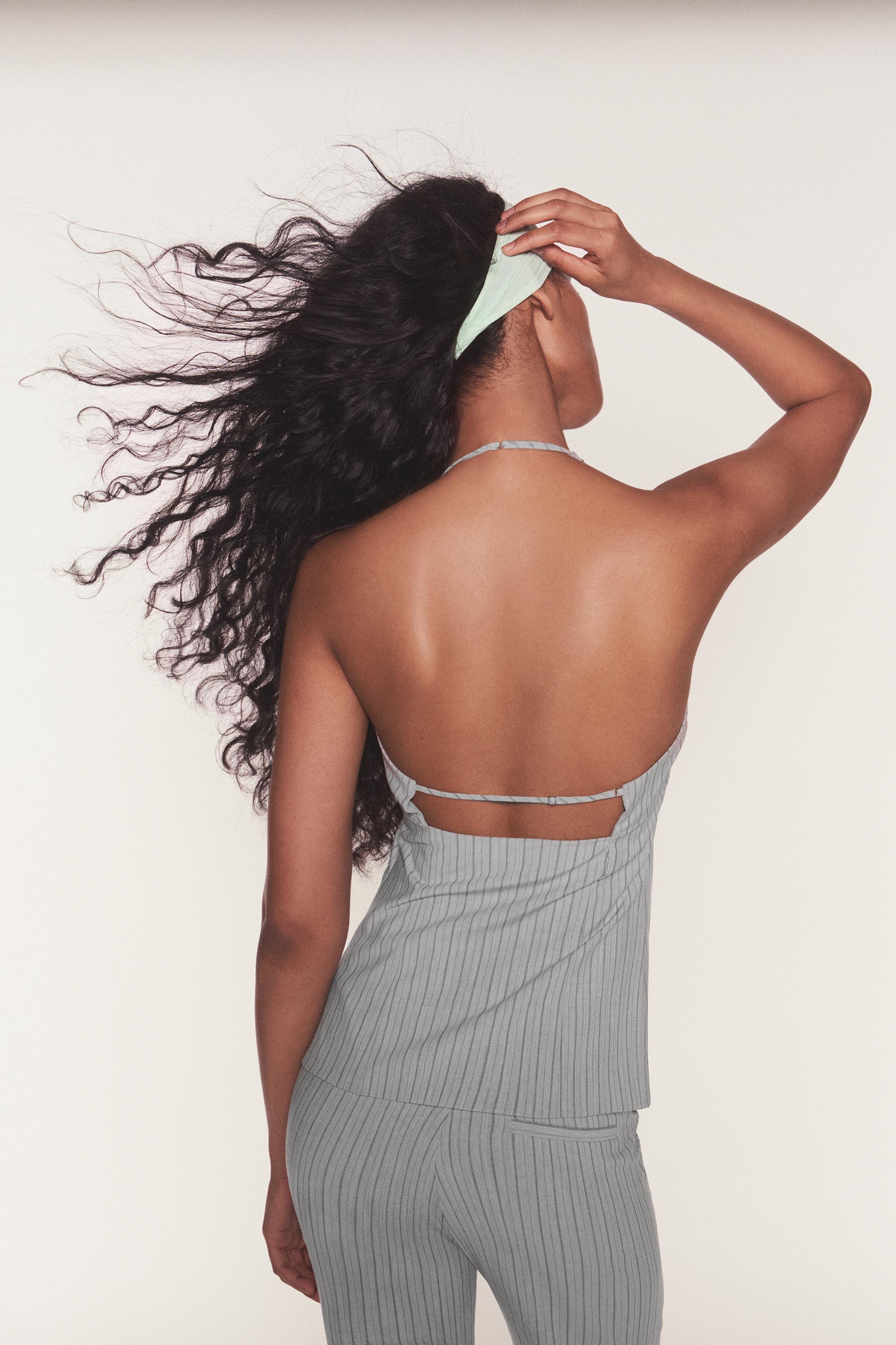 Striped halter top — Striped