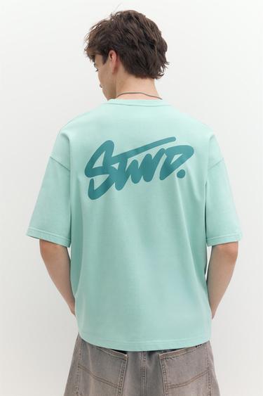 STWD logo boxy T-shirt — Green 3