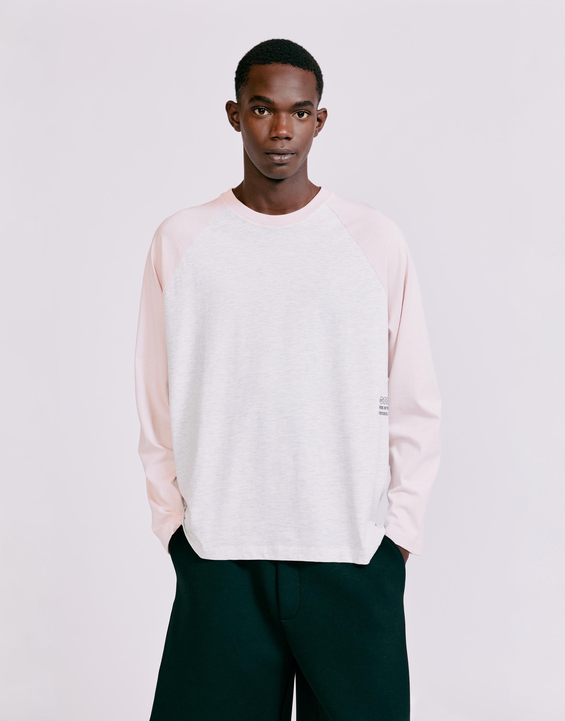 Raglan sleeve T-shirt — Pink