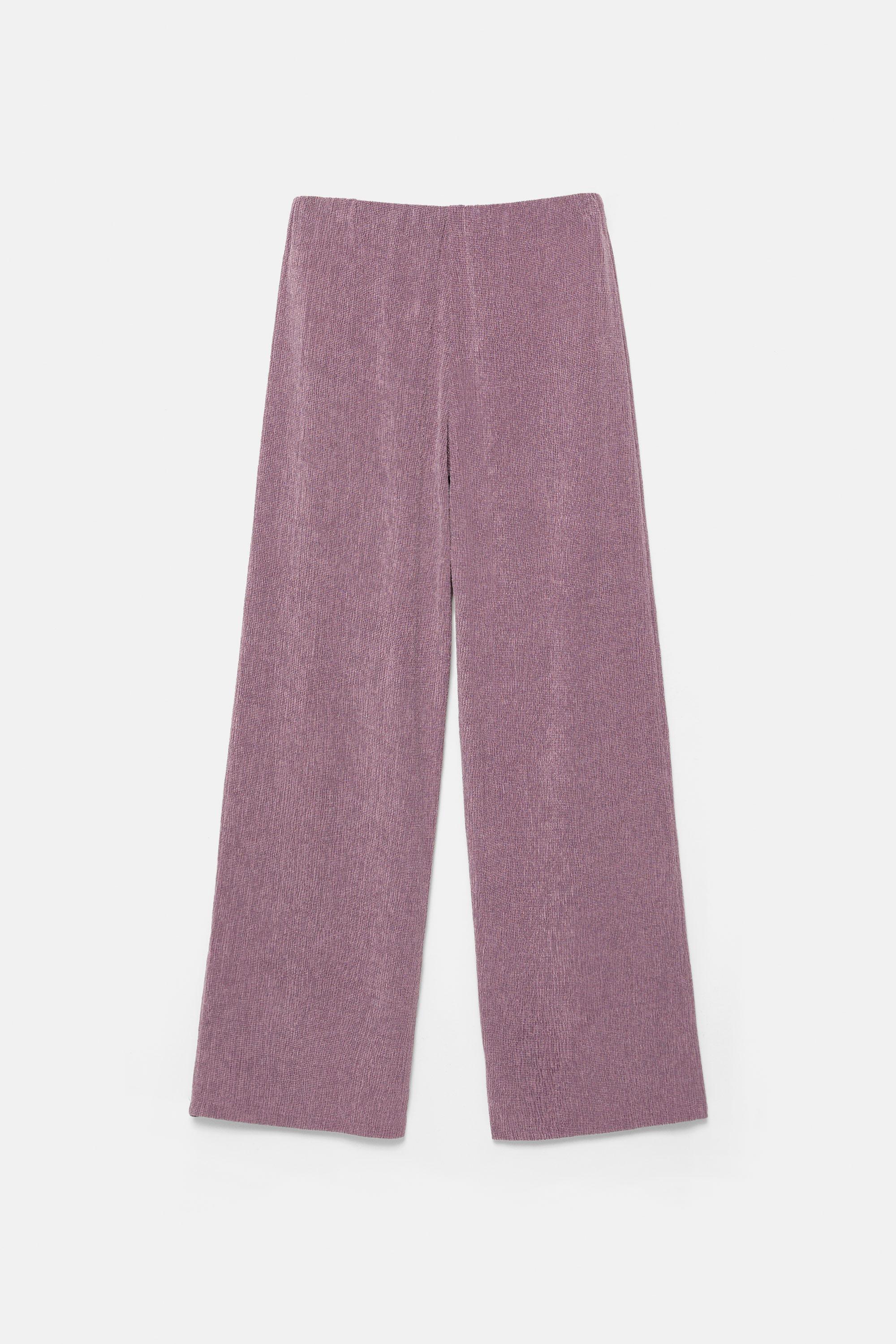 Crepe straight-leg trousers — Lavender