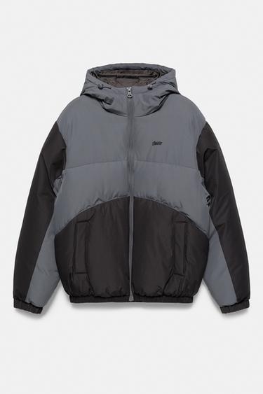 Paneled puffer jacket — Black 7