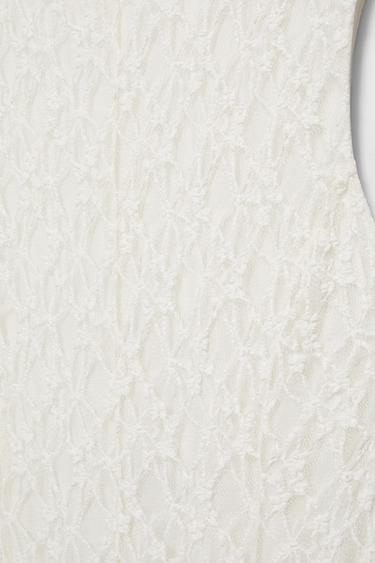 Fitted lace midi dress — Ecru 7
