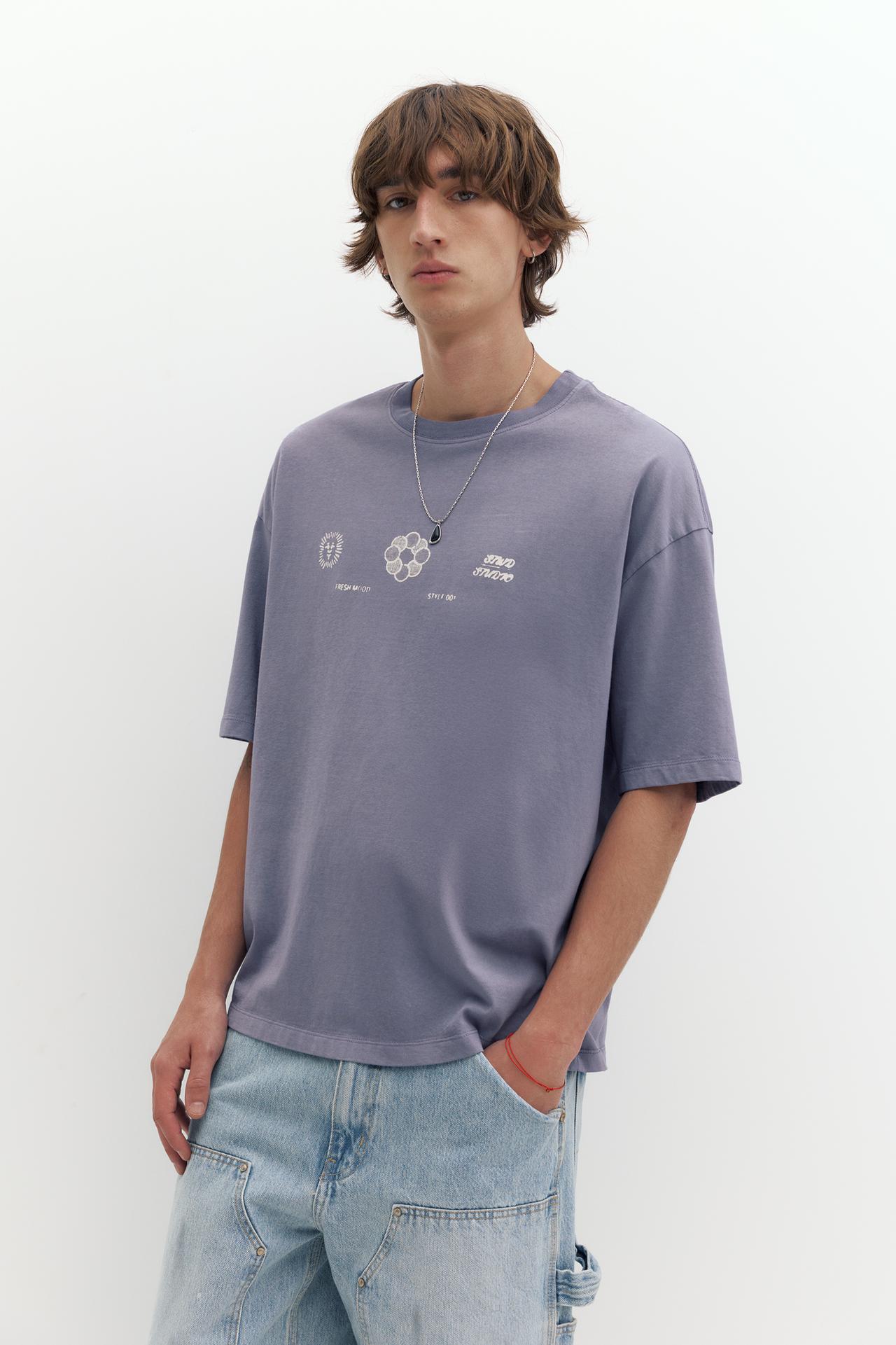 STWD graphic T-shirt — Anthracite grey
