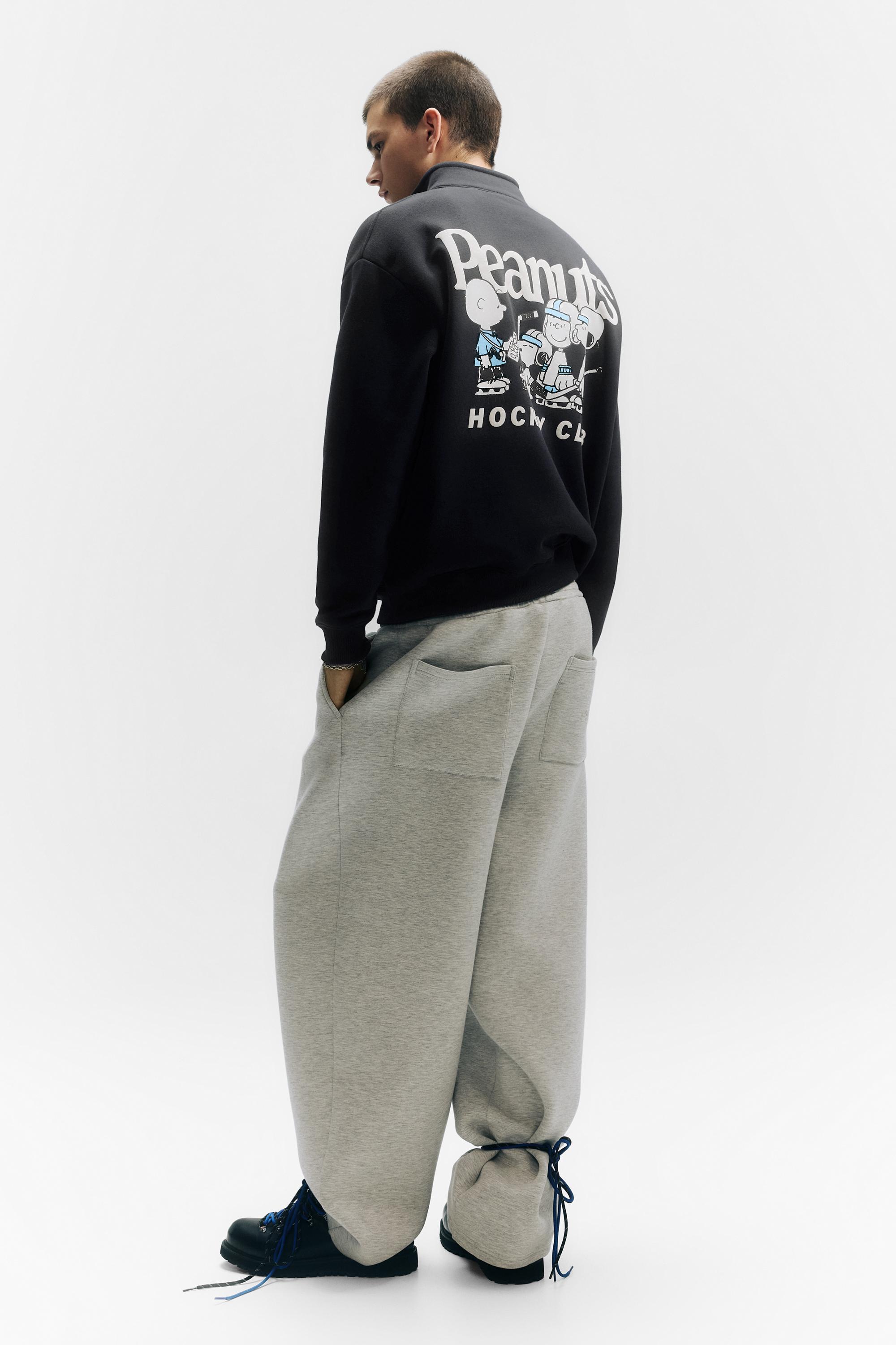 Fermuarlı dik yaka Peanuts sweatshirt - Görsel 13