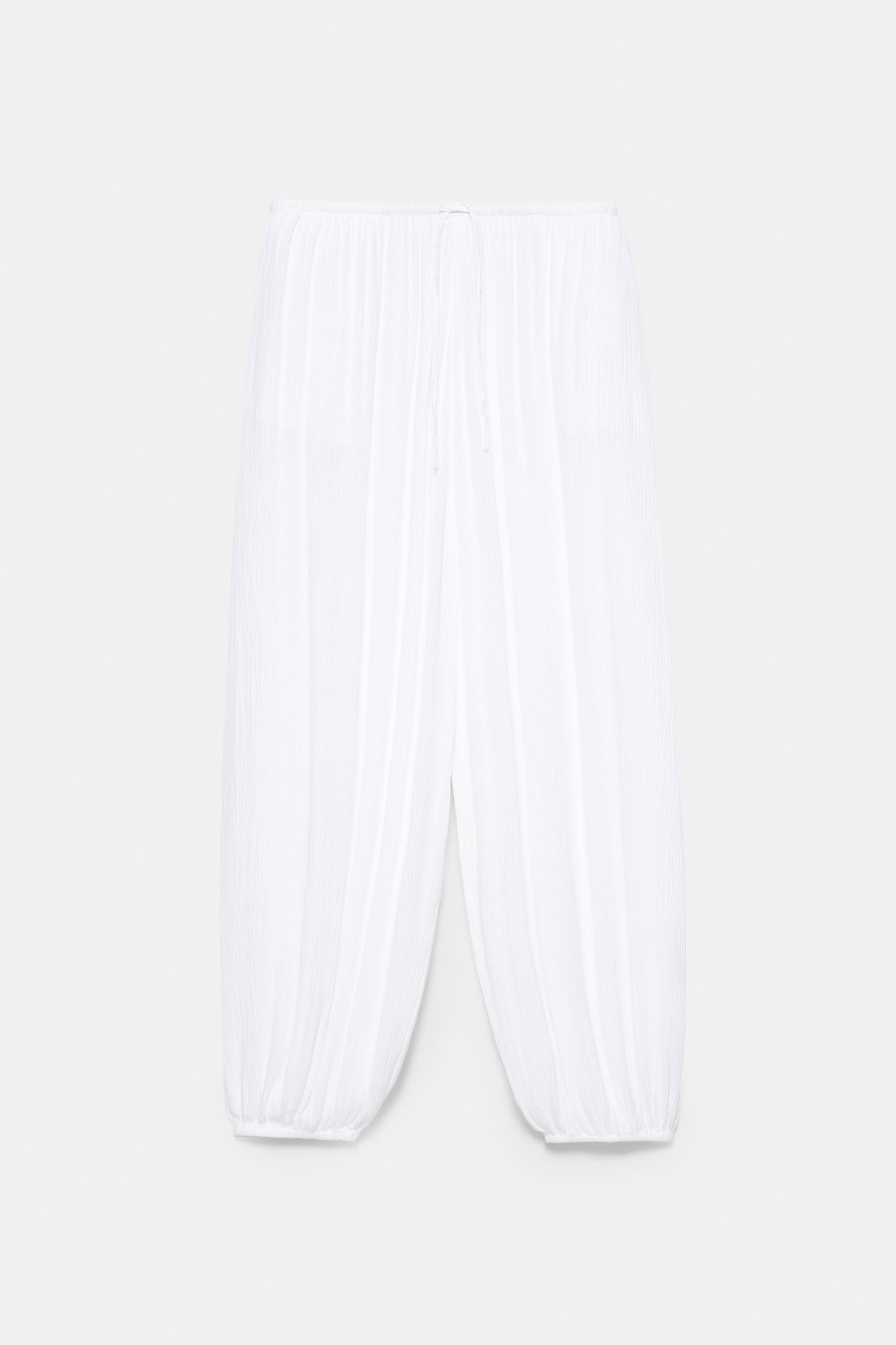 Sarouel crepe trousers — White
