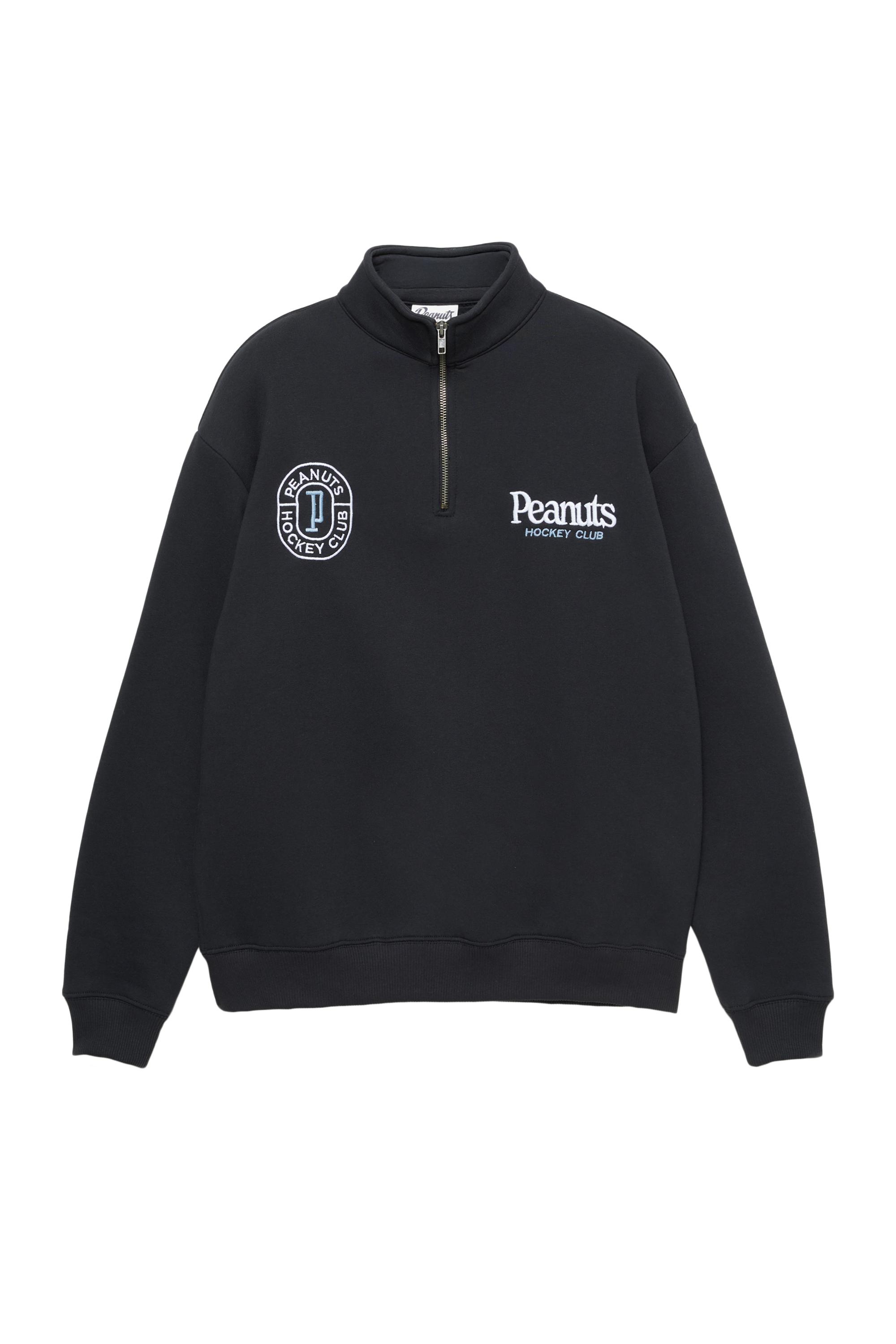Fermuarlı dik yaka Peanuts sweatshirt - Görsel 4