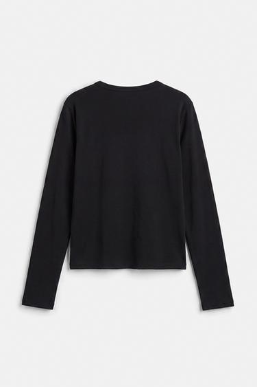 Fitted long sleeve T-shirt — Black 6