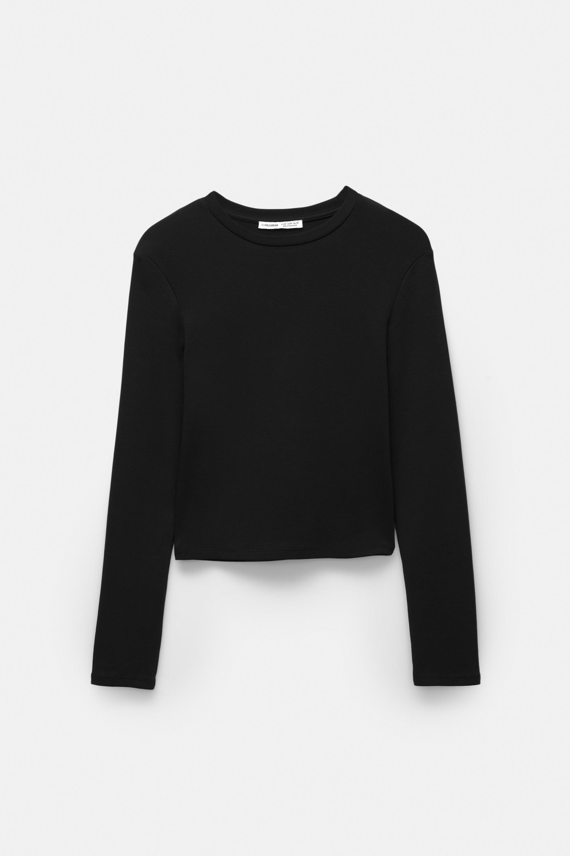 Vücuda oturan uzun kollu t-shirt - Görsel 13