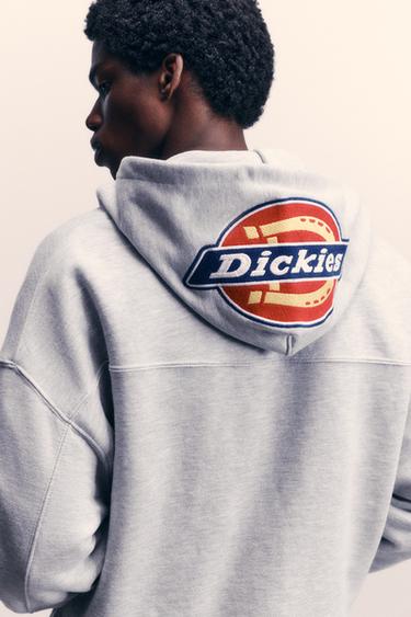 Dickies zip-up sweatshirt with hood — Grey marl 3