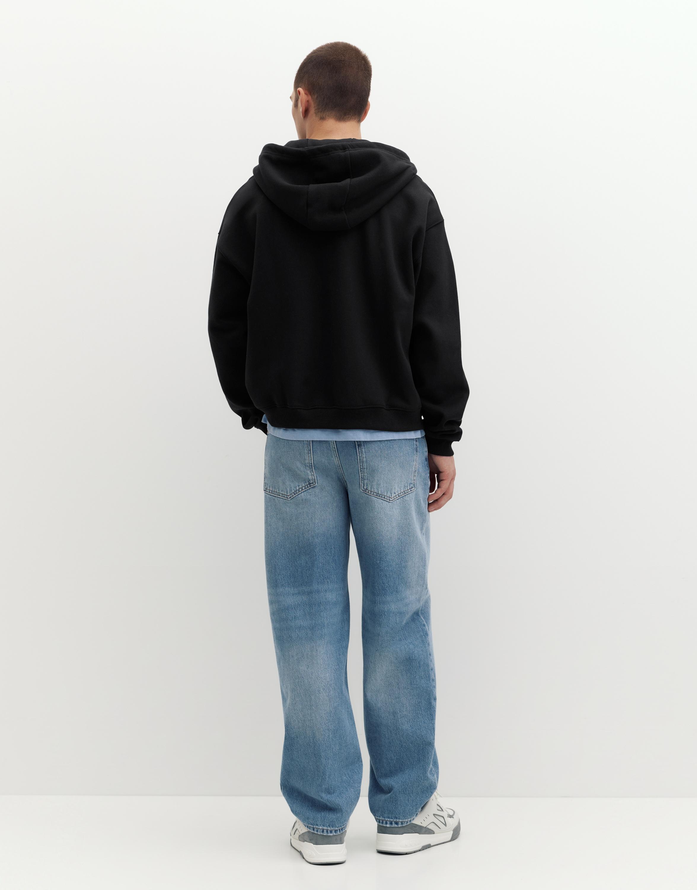 Zip-up hoodie — Black