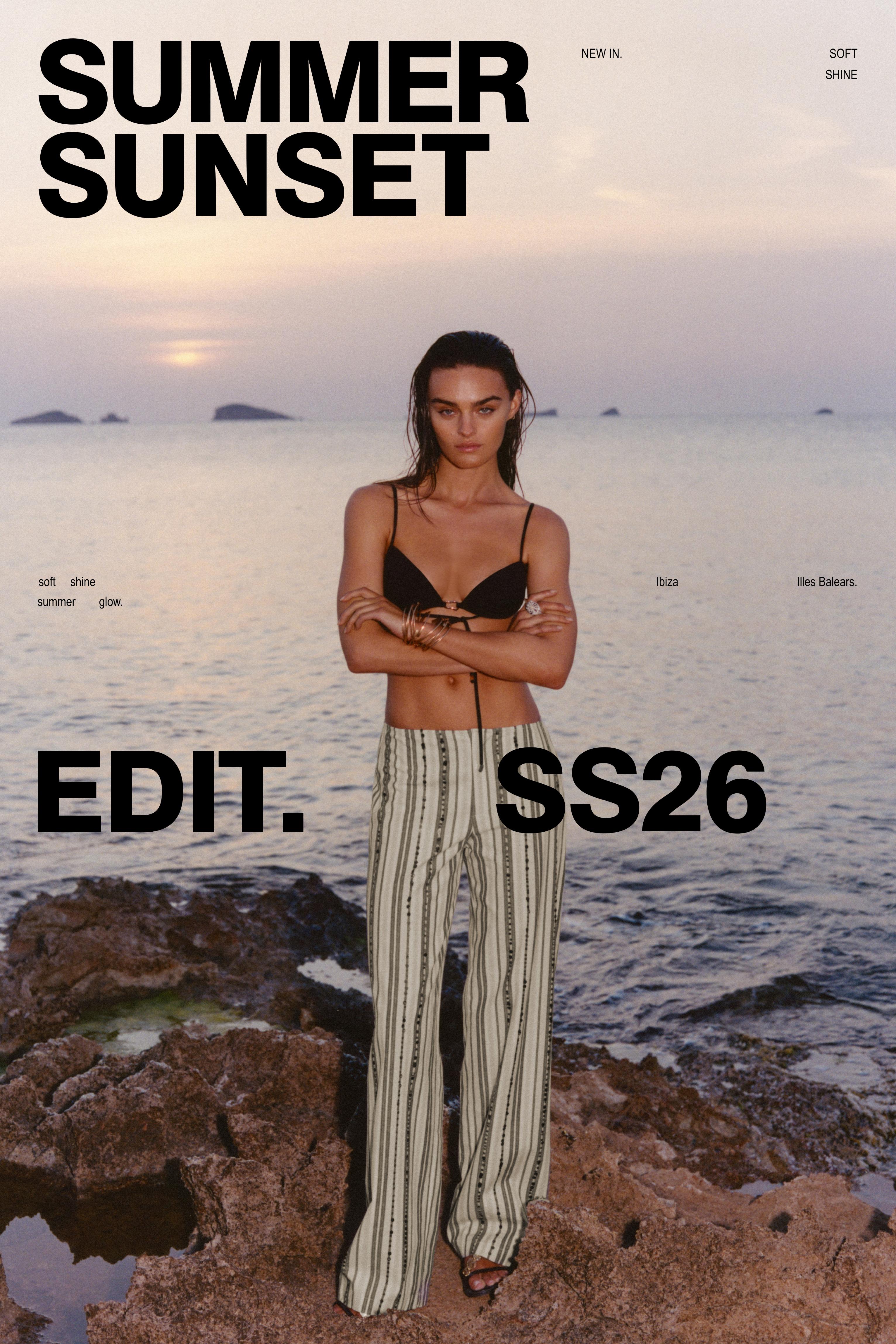 Striped sequin trousers — Brown