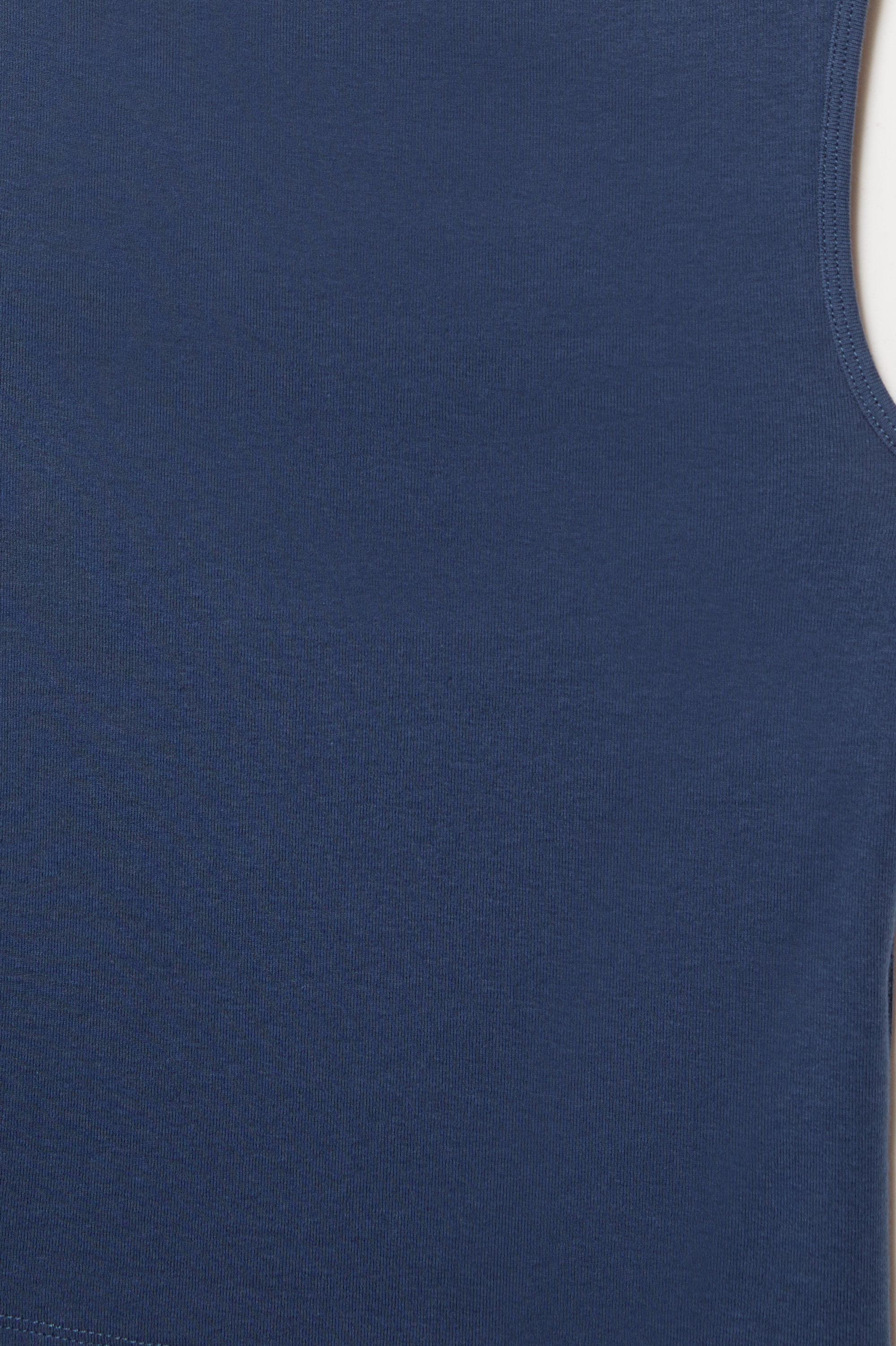 Boat neck tank top — Navy