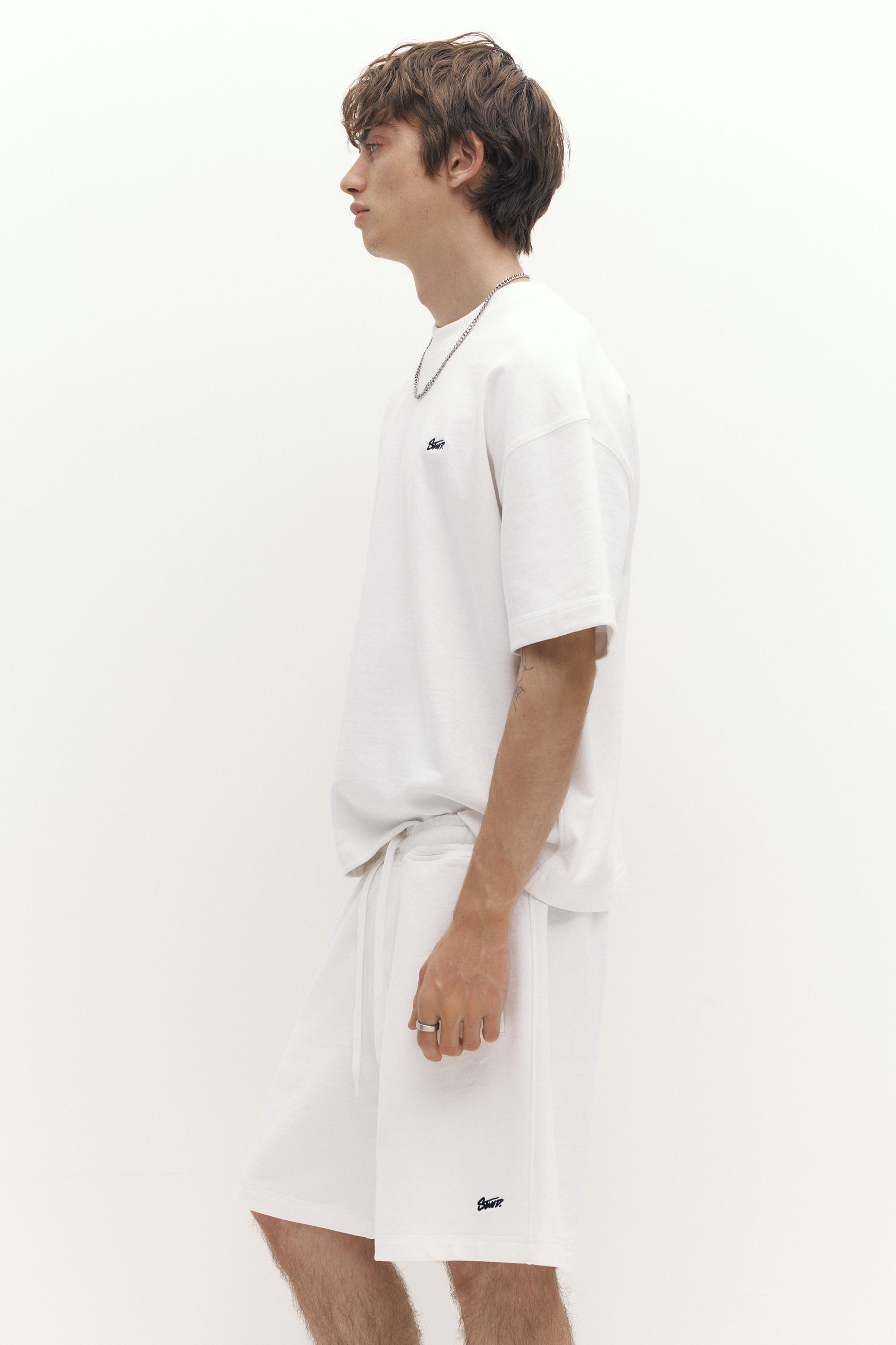 Logolu jogger bermuda şort - Görsel 13