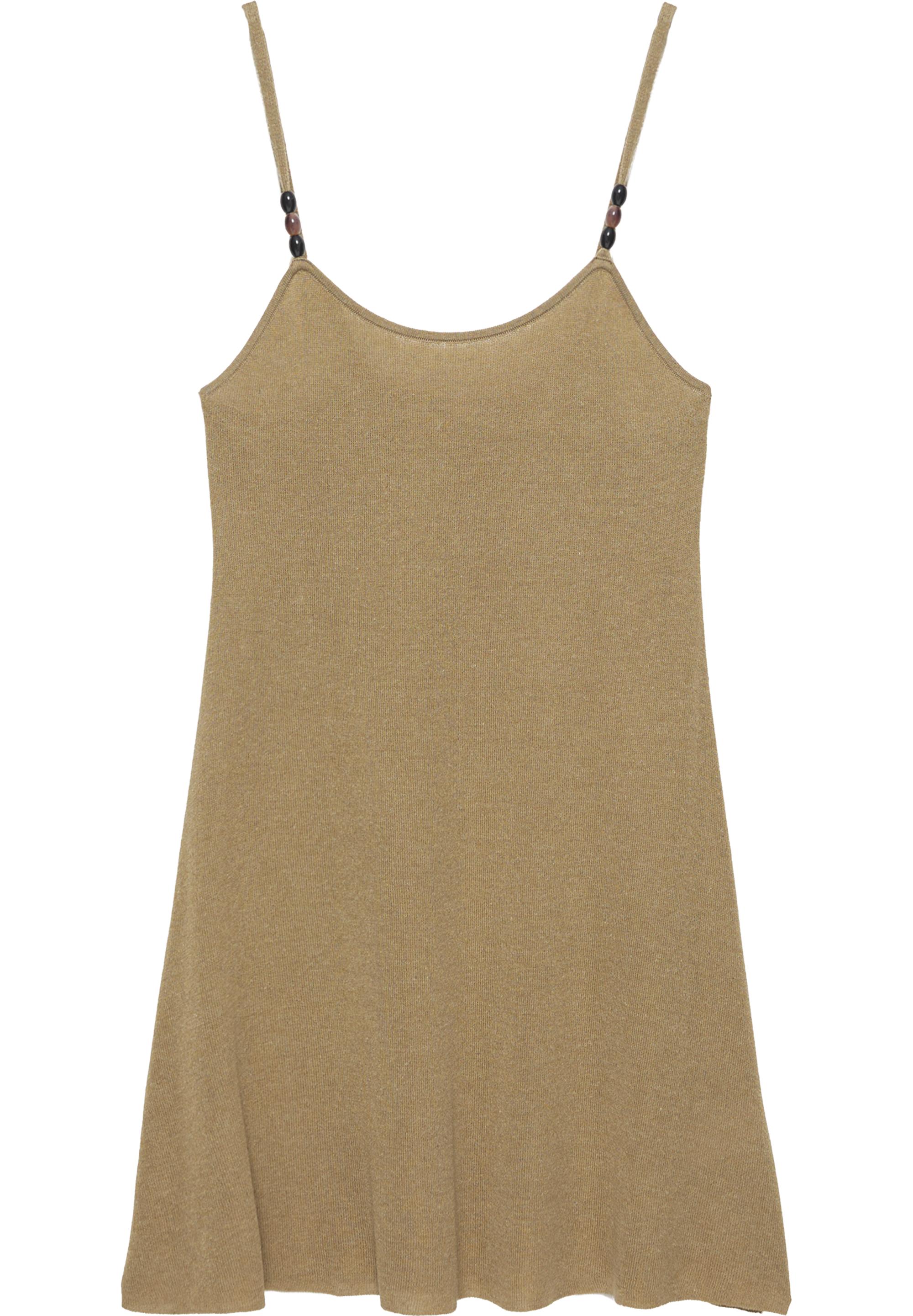 Short knit strappy dress — Khaki